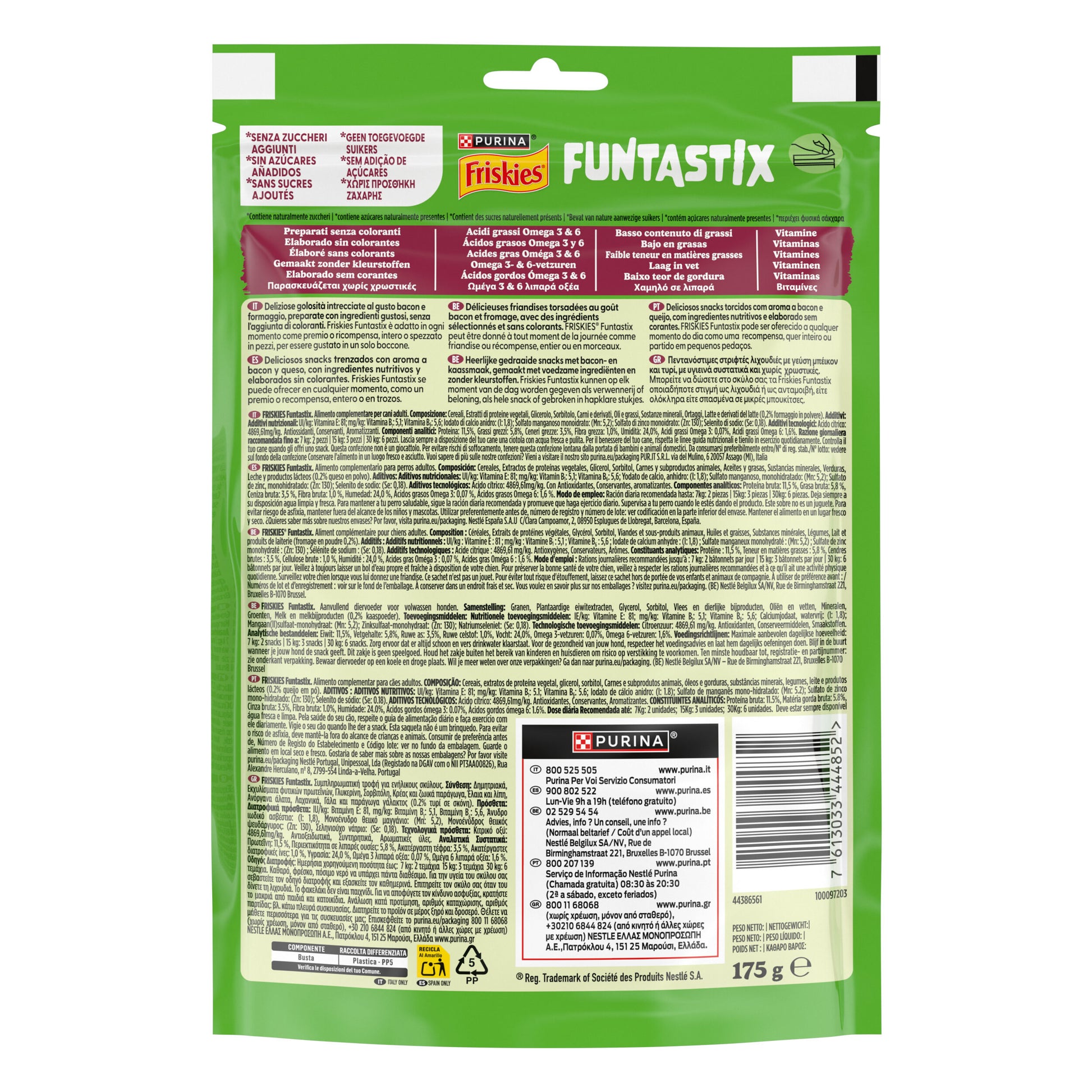 Snack perro Funtastix friskies 175g
