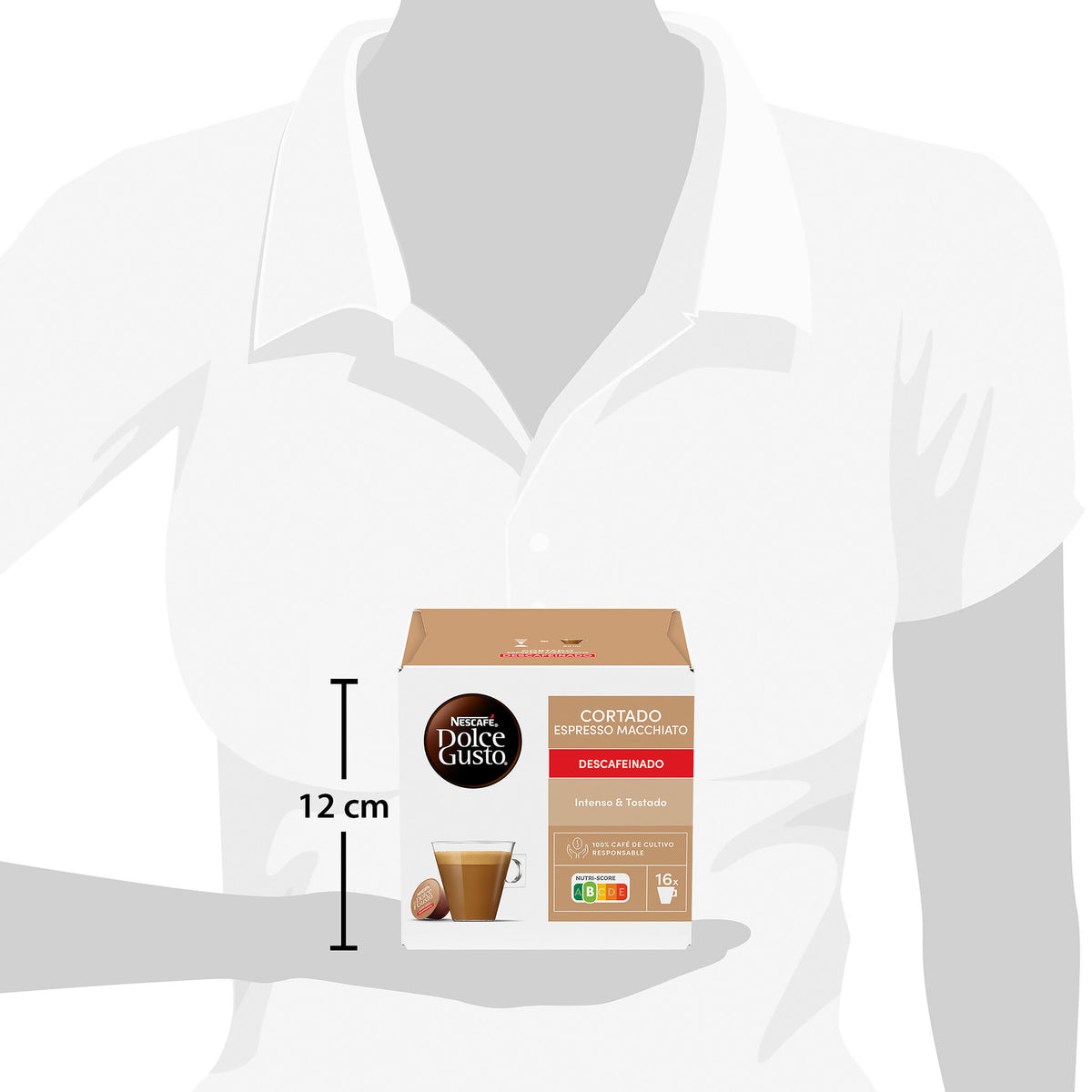 Café cápsula cort espr macchiato desc Dolce gusto p16
