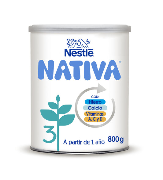 Leche en polvo crecimiento nativa 3 bote Nestle 800g La Despensa