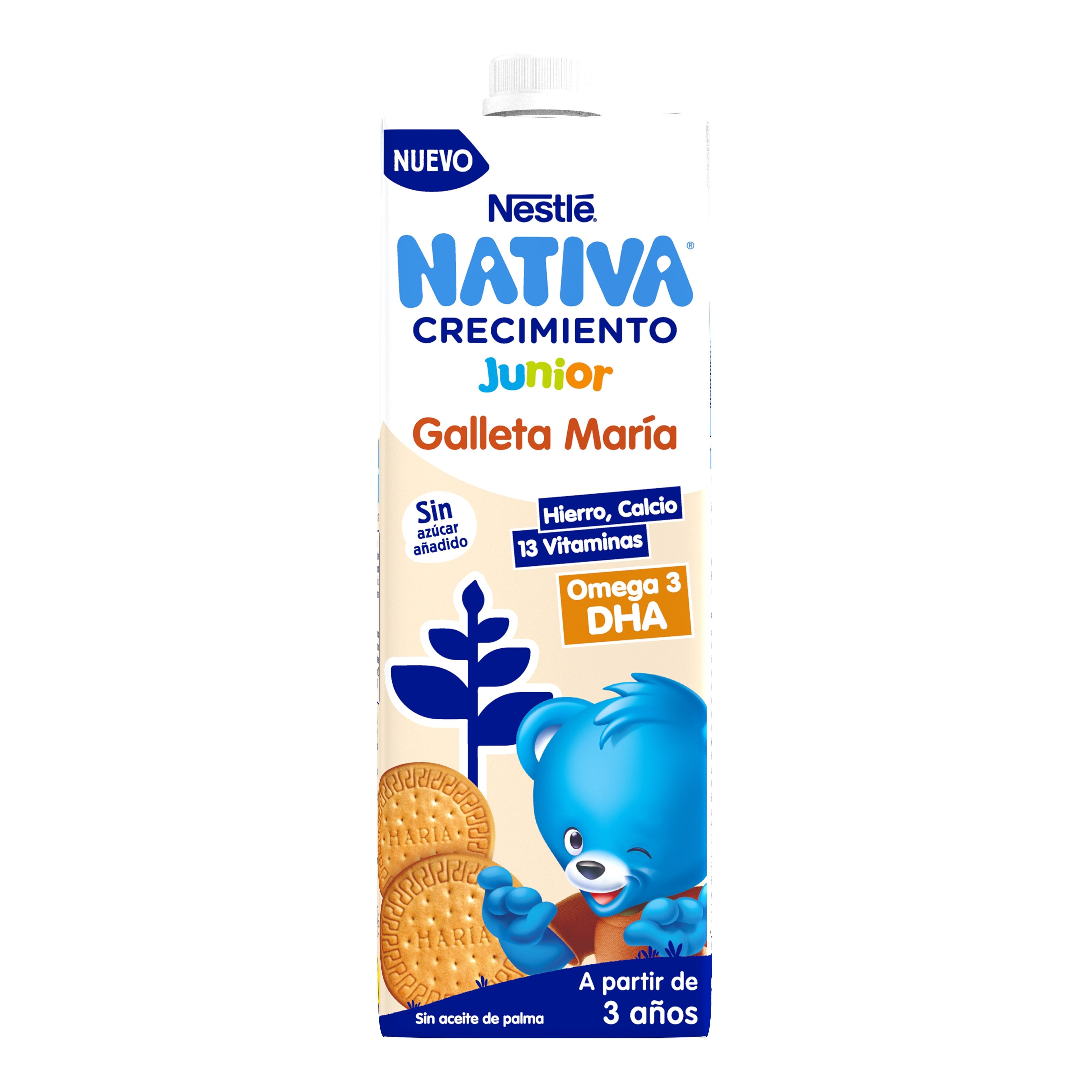 Leche infantil crecimiento c/galleta junior Nestle 1l