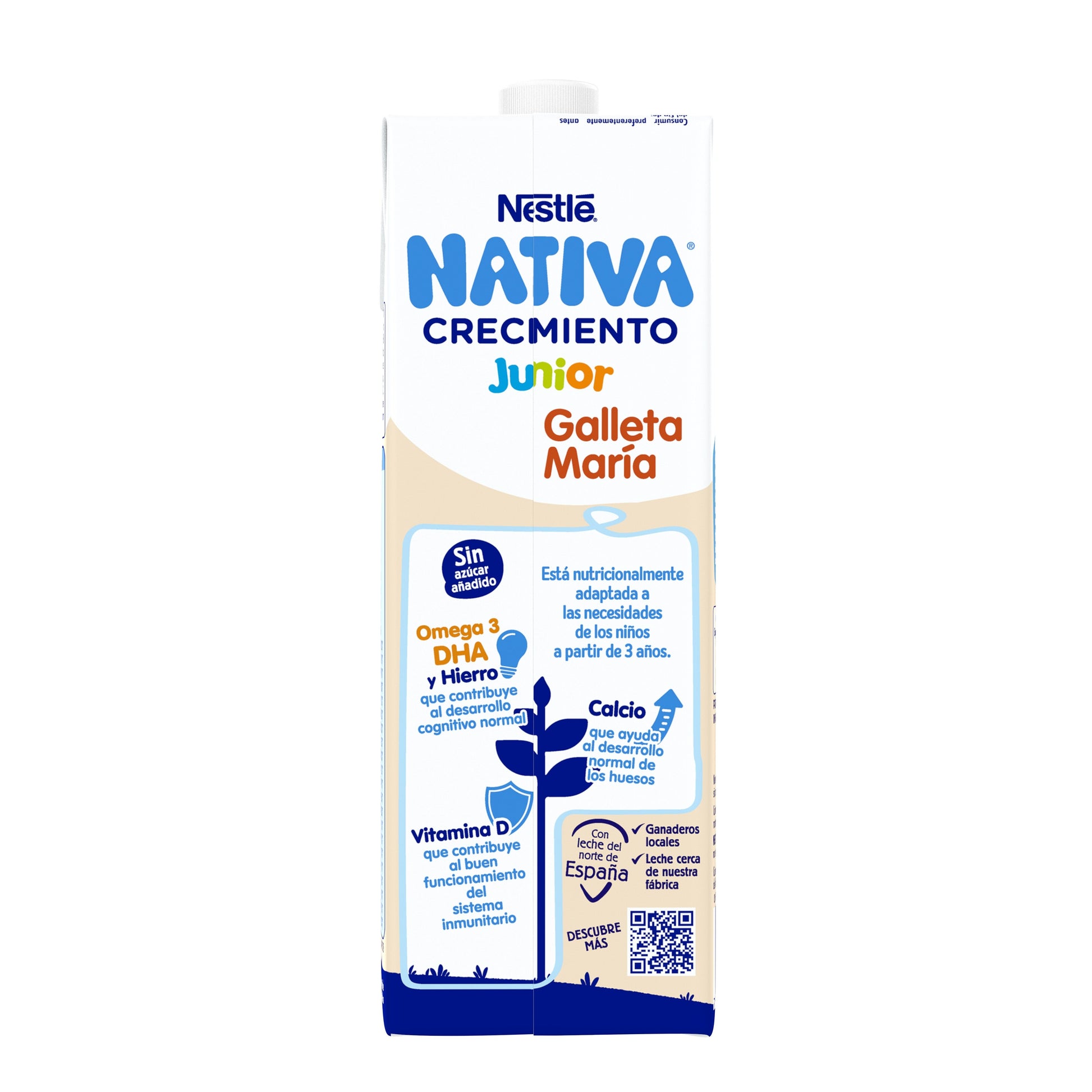 Leche infantil crecimiento c/galleta junior Nestle 1l