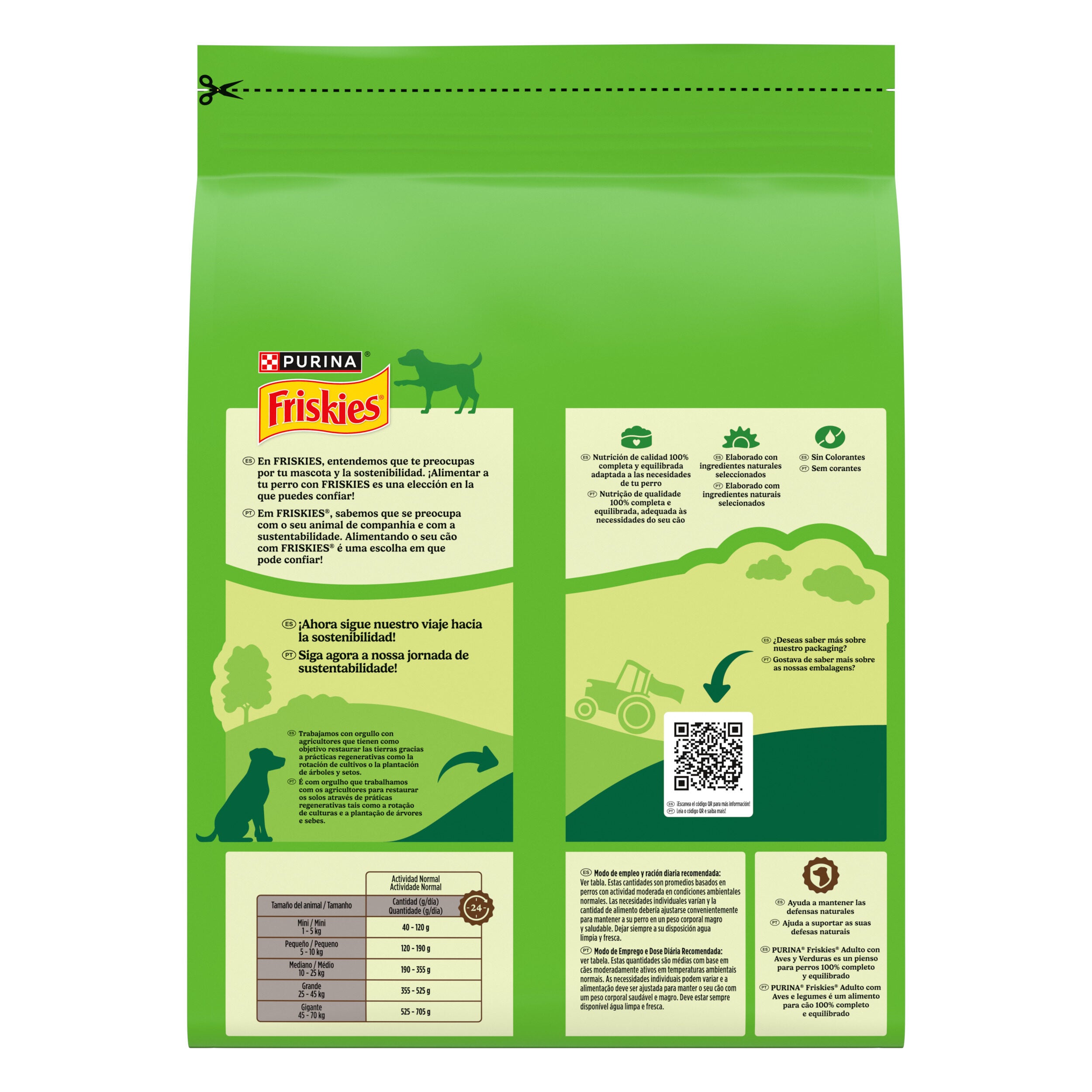 Comida seca perro ave/verd adulto Friskies 3kg
