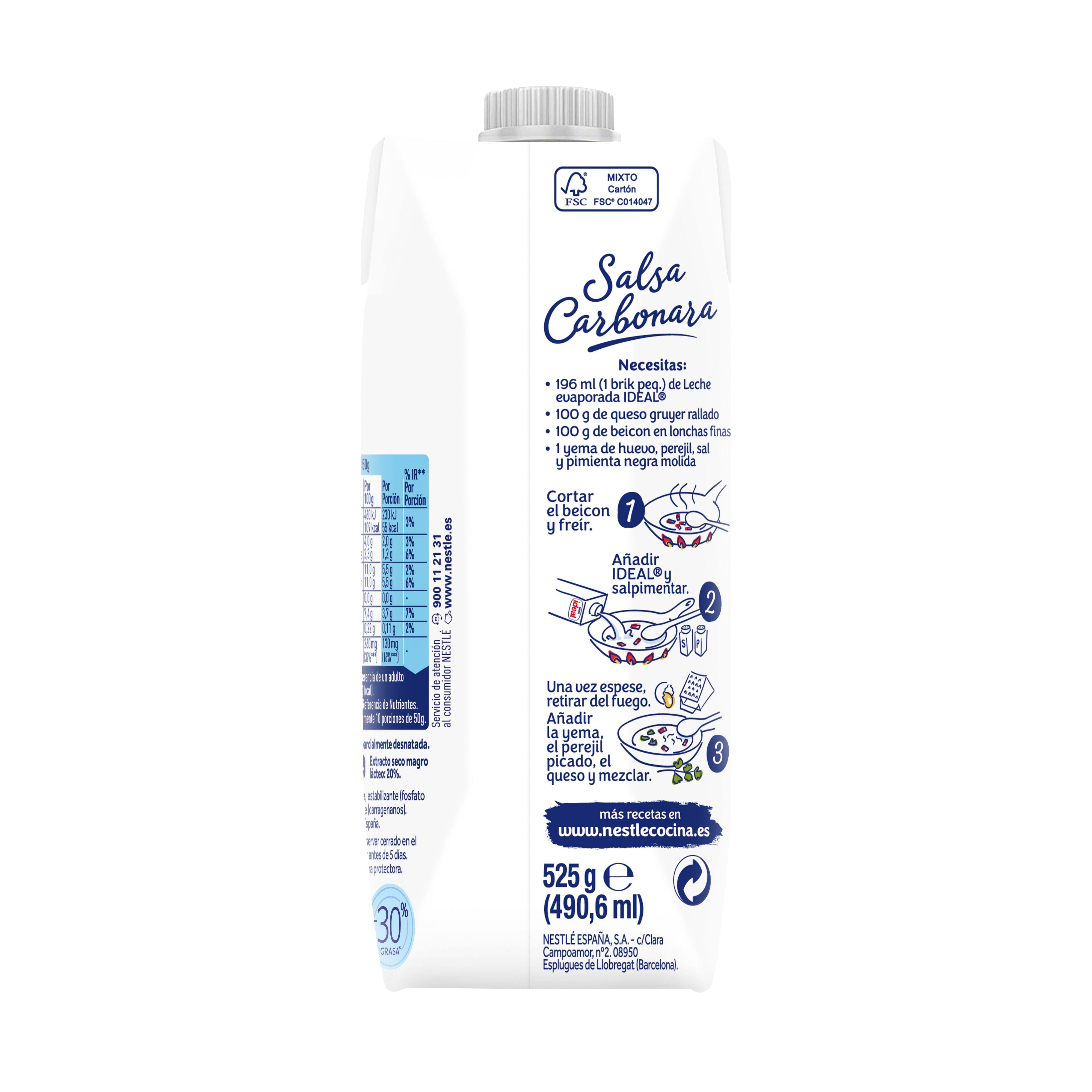 Leche evaporada semides  Nestle ideal 525g
