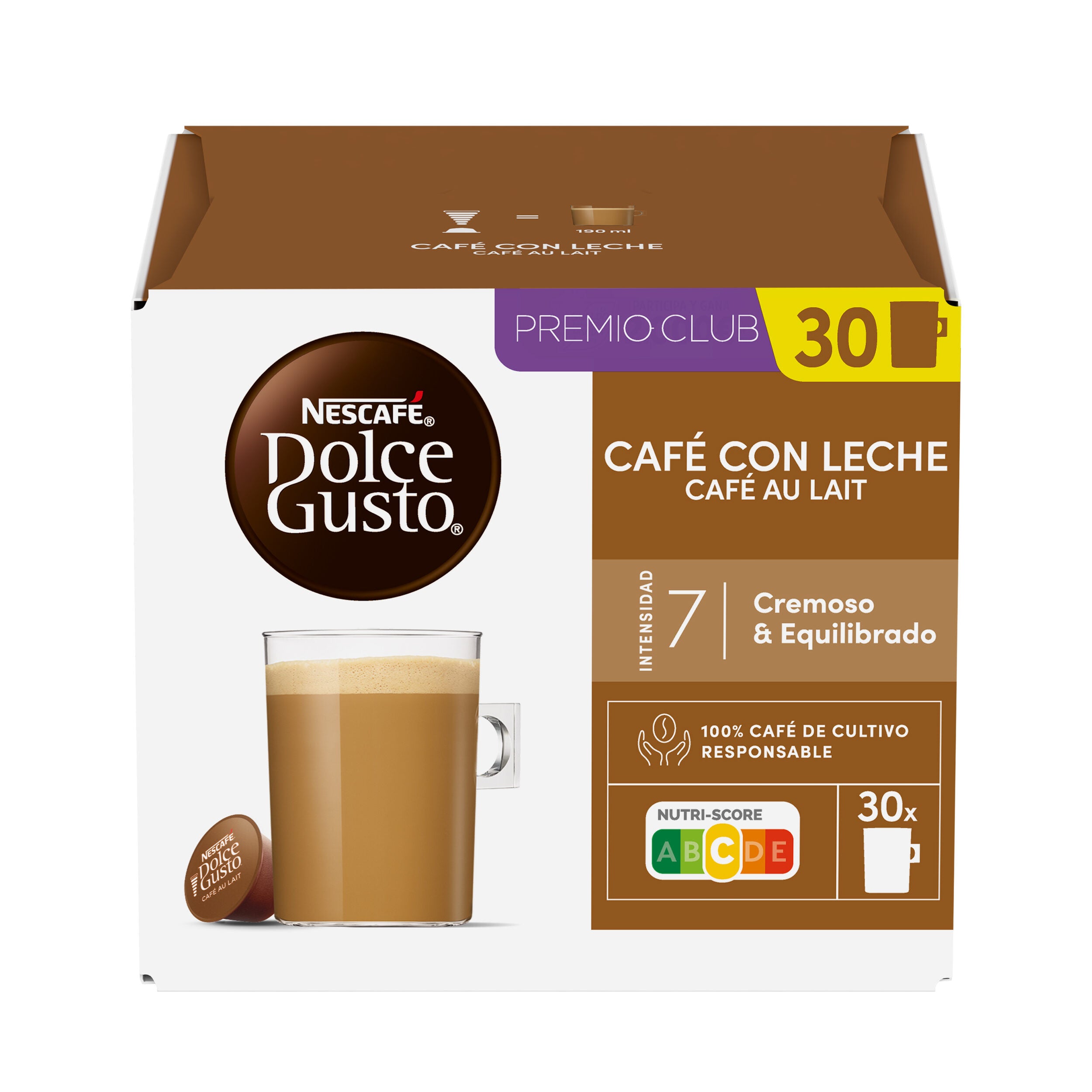 Café cápsula con leche Dolce gusto p30 300g