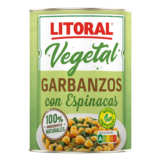 Garbanzos c/espinacas Litoral 425g La Despensa