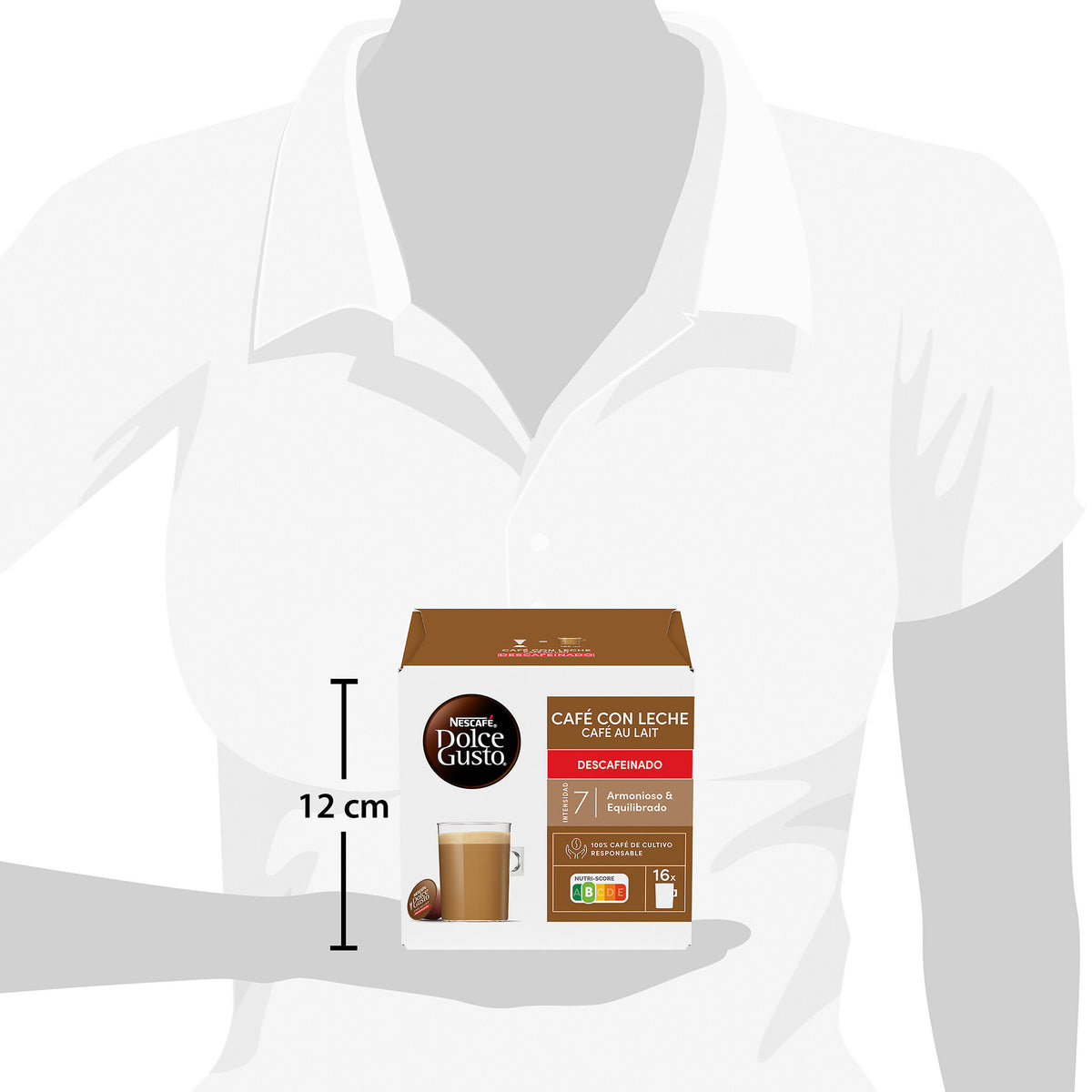 Café cápsula c/leche descafeinado Dolce gusto p16