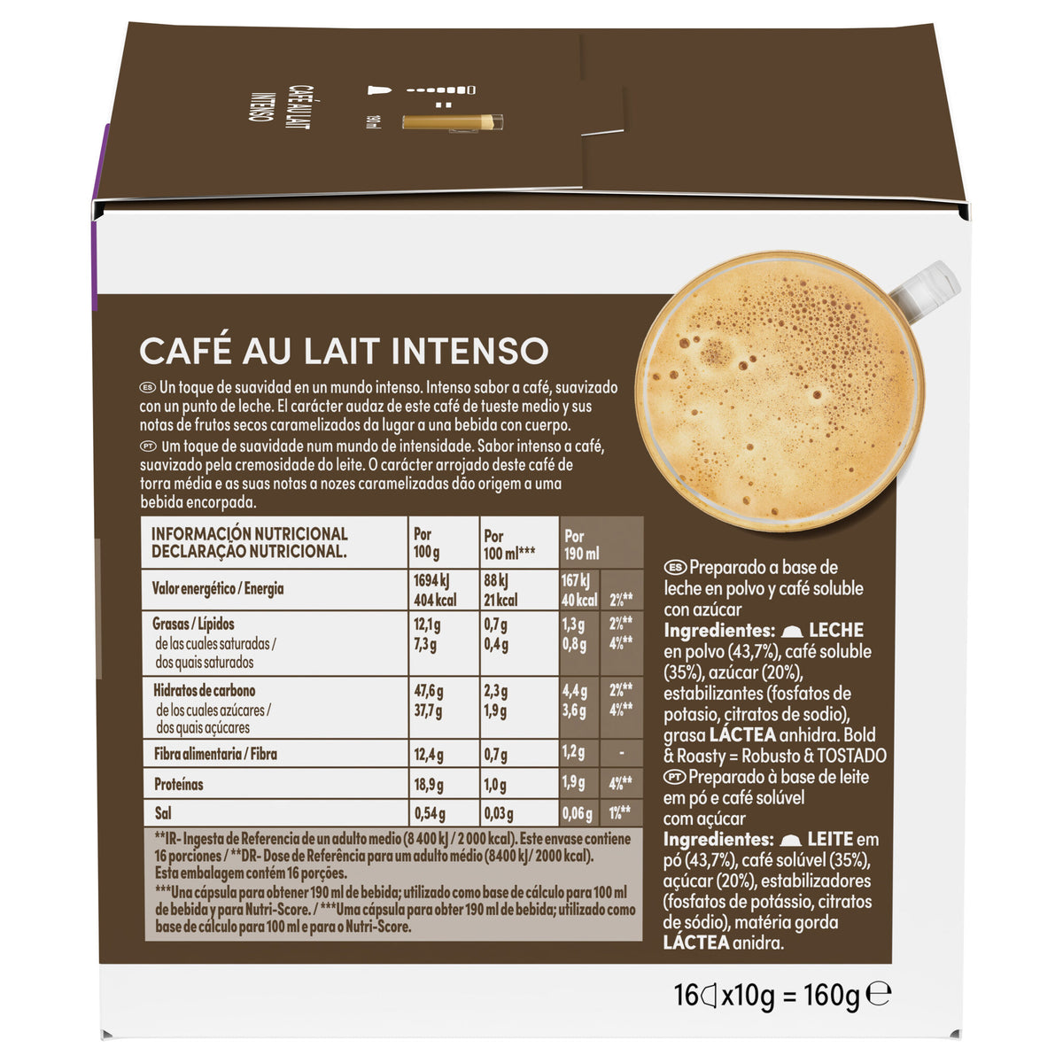 Cafe capsula intenso Dolce gusto p16 160g