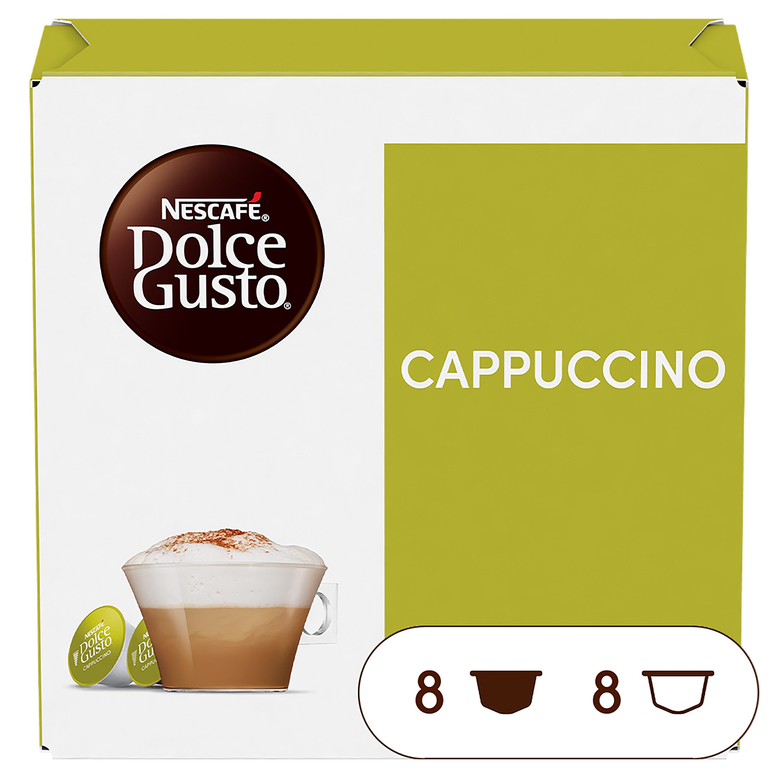 Café cápsula cappuccino Dolce gusto p16 186g