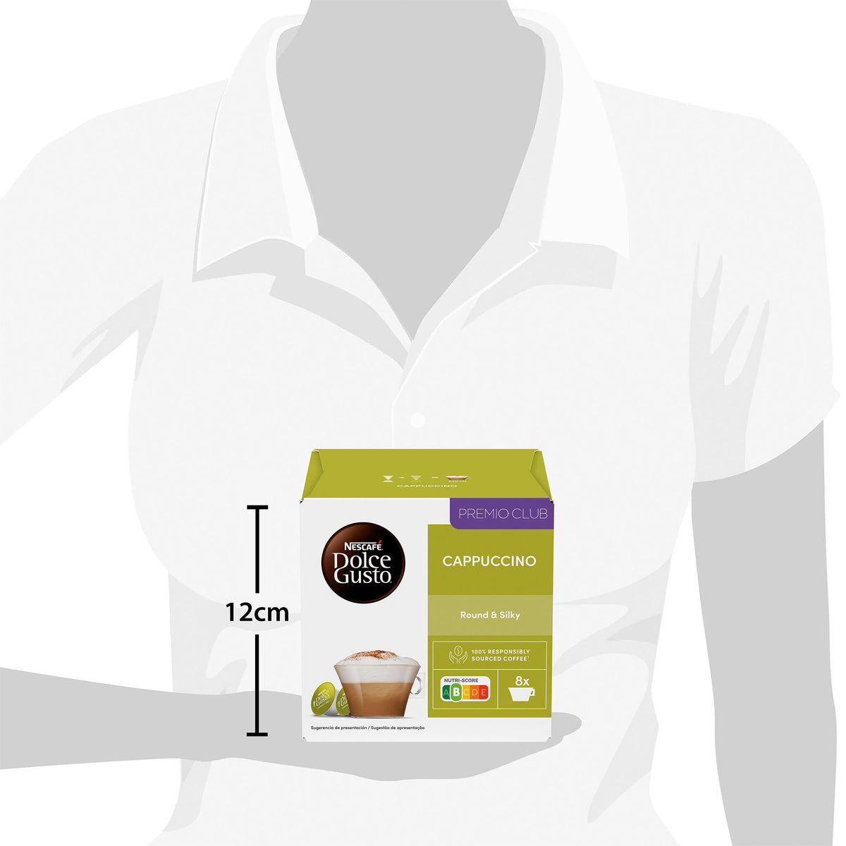 Café cápsula cappuccino Dolce gusto p16 186g