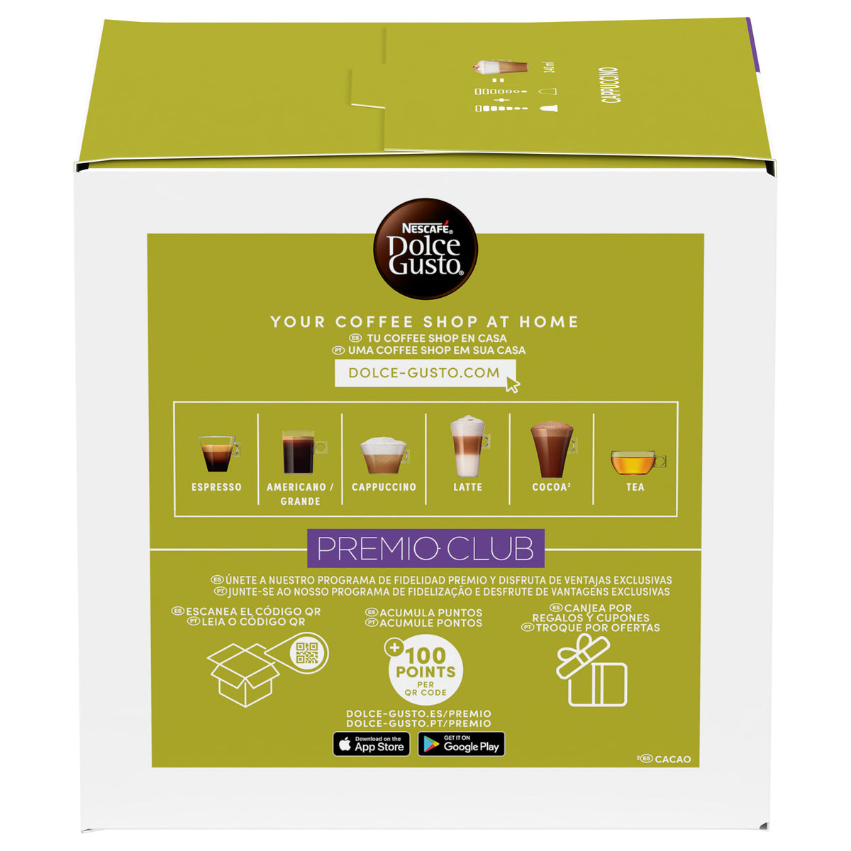 Café cápsula cappuccino Dolce gusto p16 186g