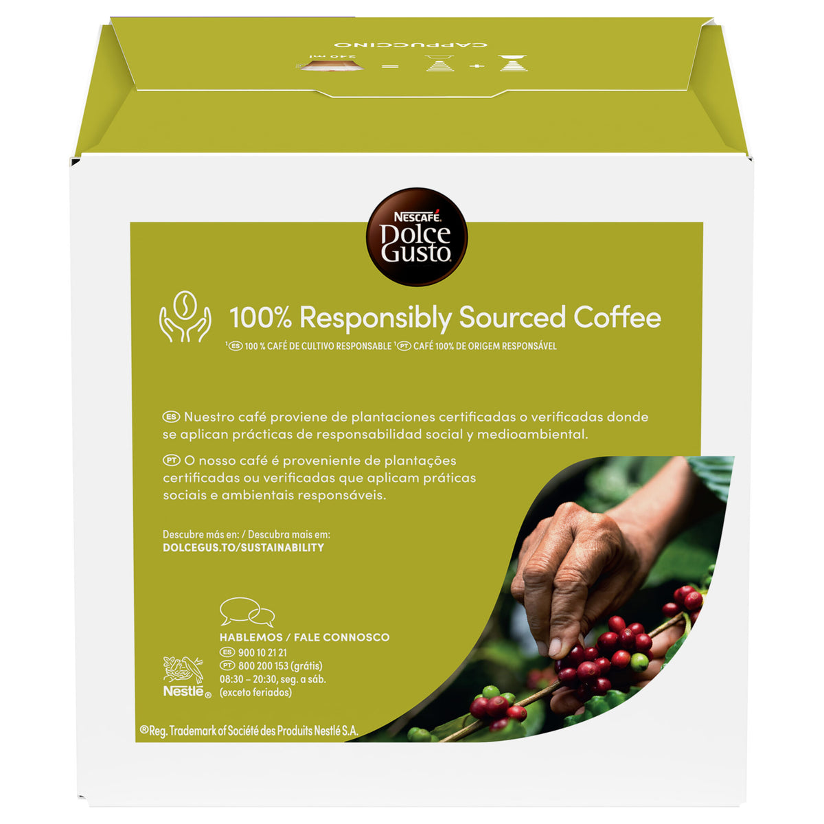 Café cápsula cappuccino Dolce gusto p16 186g