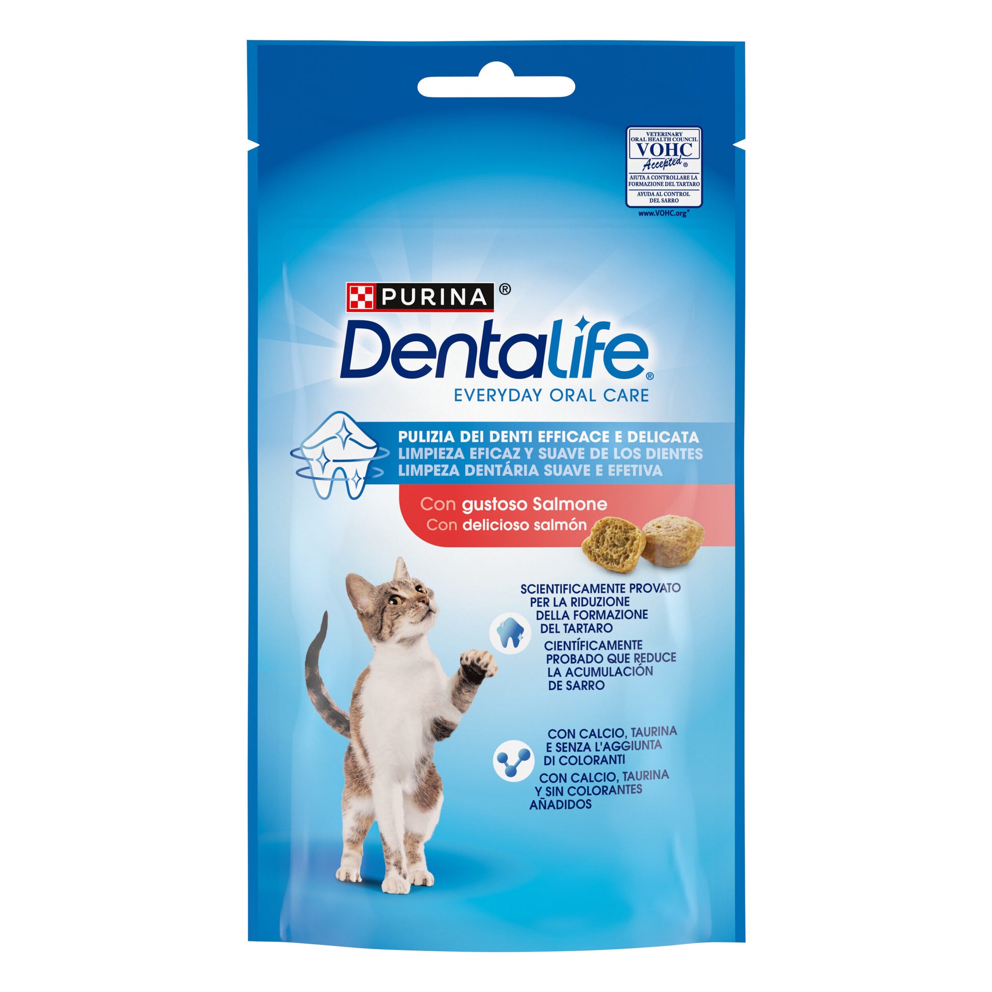 Higiene oral gato salmon Dentalife 40g