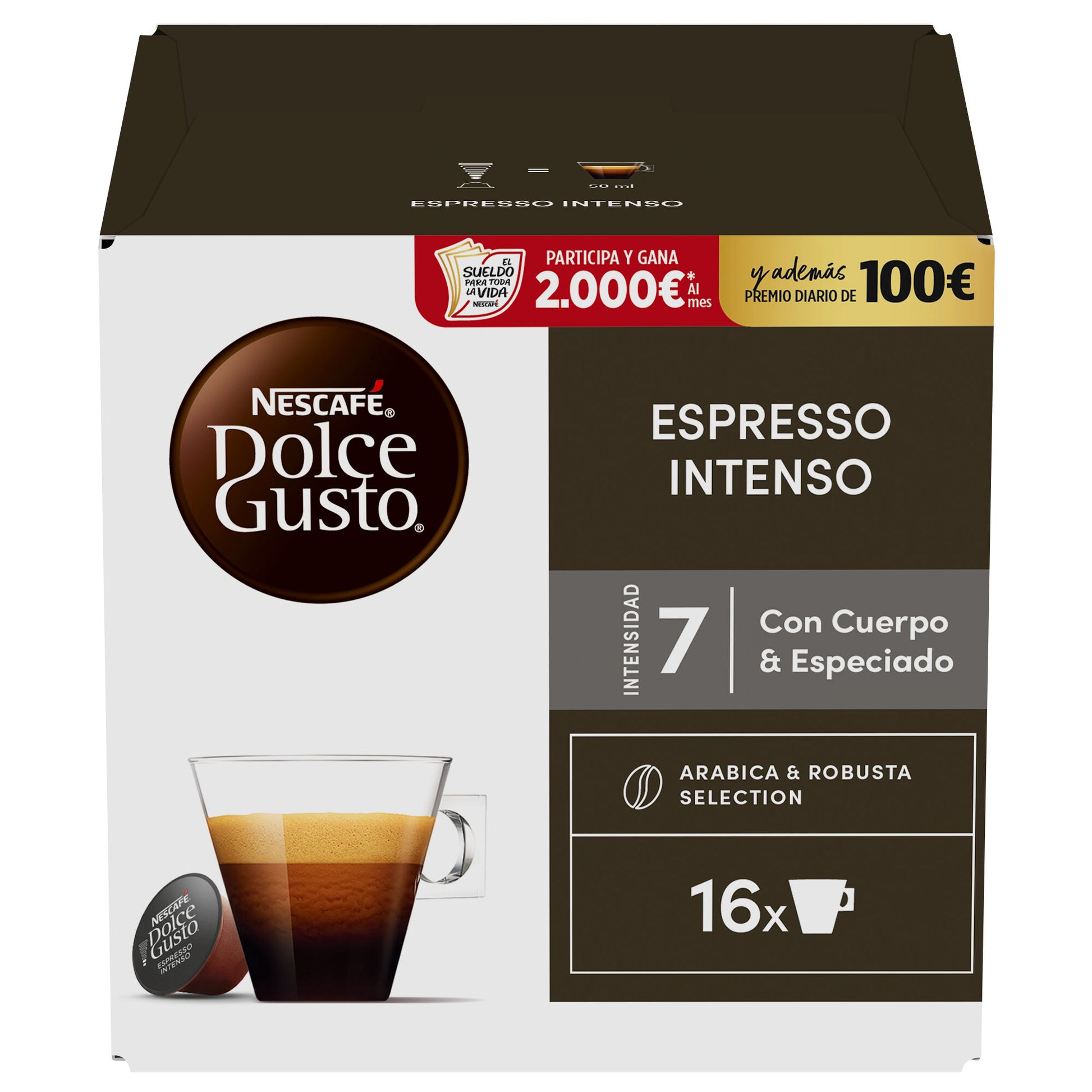 Café cápsula espresso intenso Dolce gusto p16
