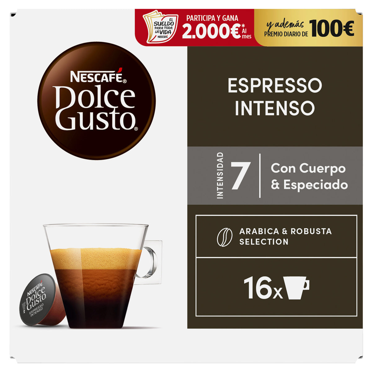 Café cápsula espresso intenso Dolce gusto p16