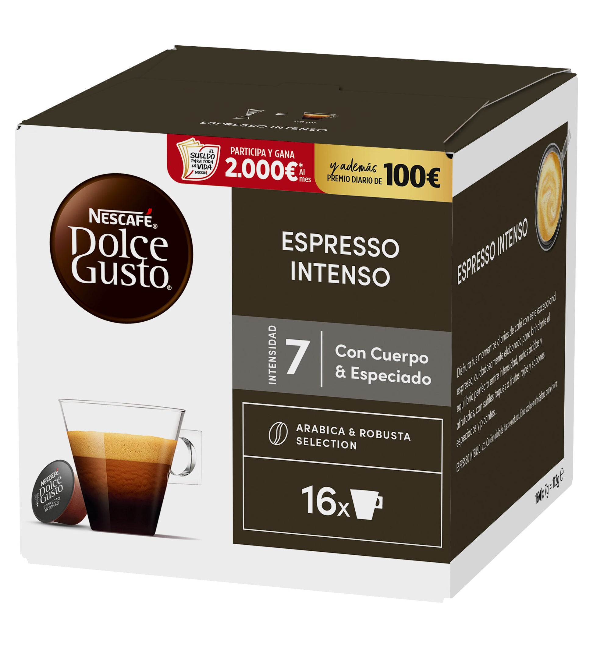 Café cápsula espresso intenso Dolce gusto p16