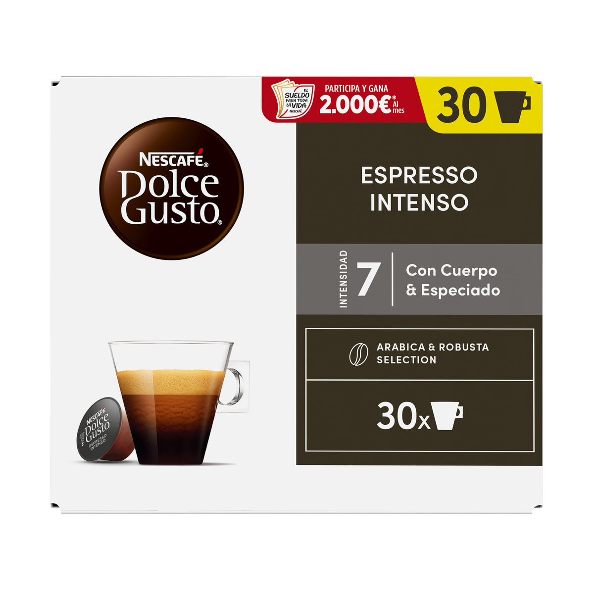 Café cápsula expresso intenso Dolce gusto p30 210g