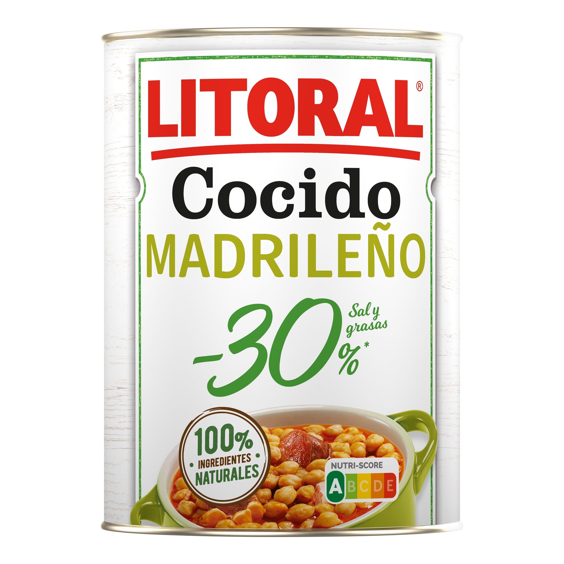 Cocido madrileño -30% sal lata Litoral 425g