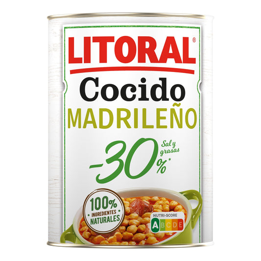 Cocido madrileño -30% sal lata Litoral 425g La Despensa