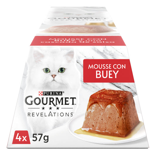 Comida húmeda gato buey mousse Gourmet revelation p4 57g/u La Despensa