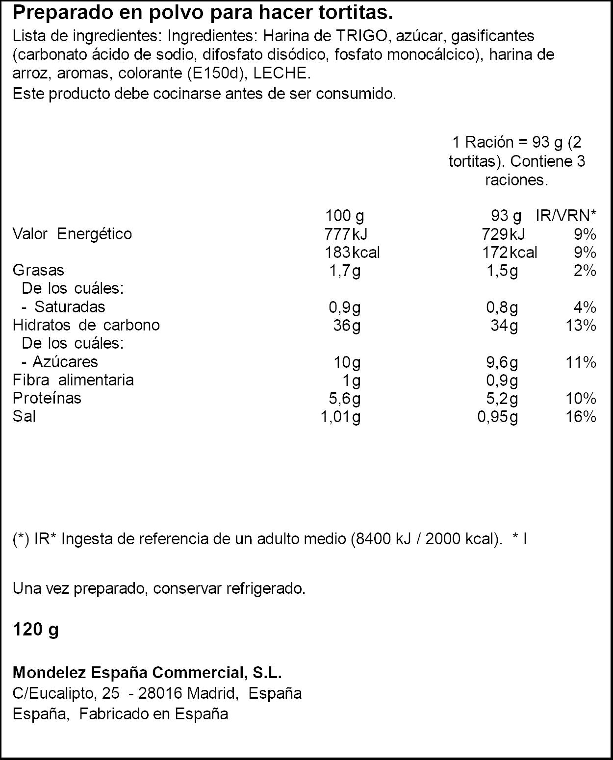 Preparado tortita  Royal 120g