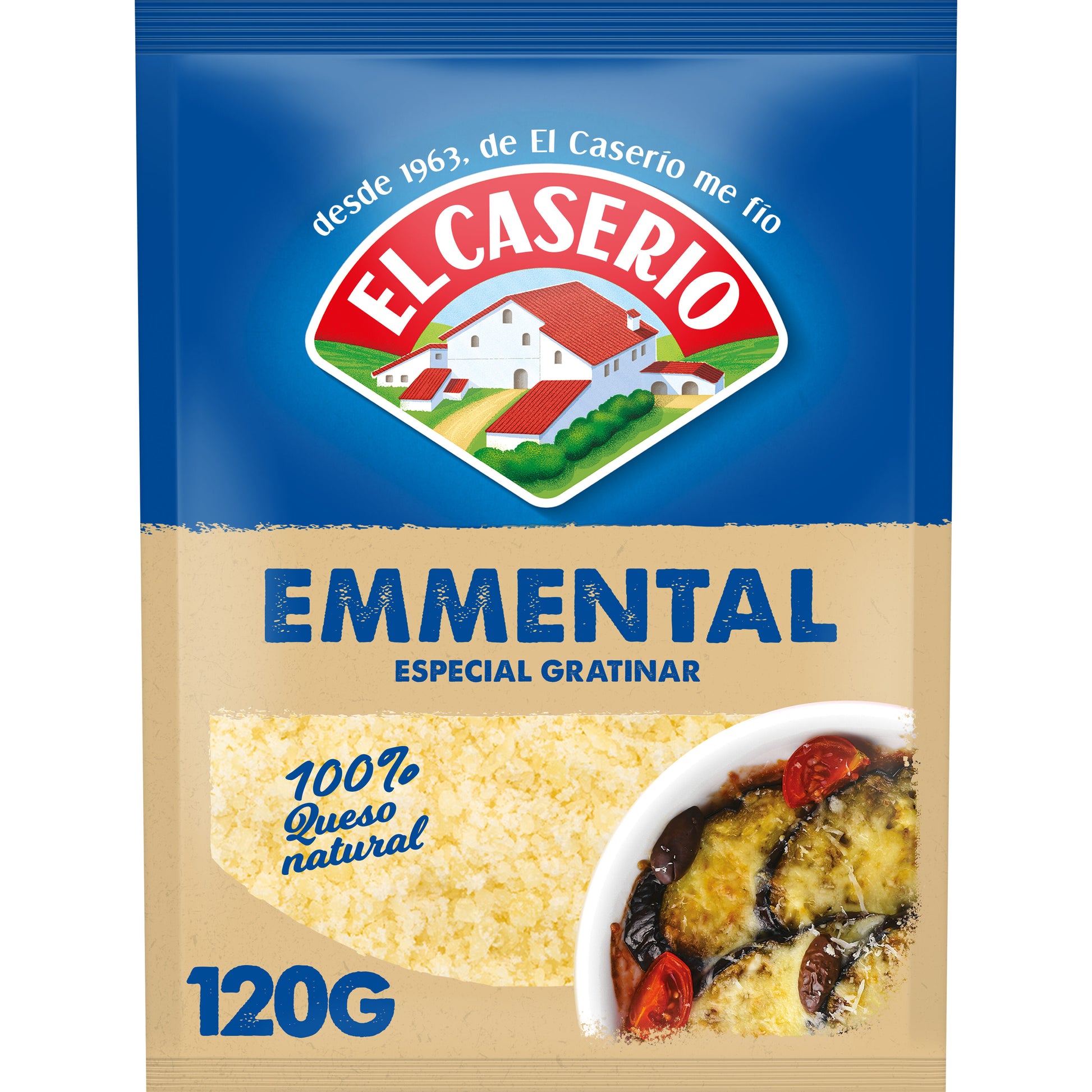 Queso rallado emmental especial gratinar El caserio 120g