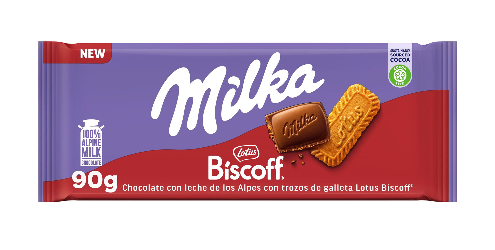 Chocolate leche c/galleta biscoff Milka 90g