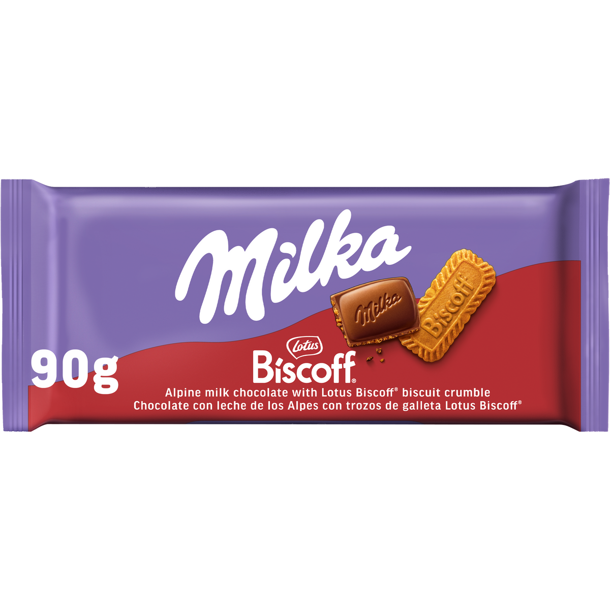 Chocolate leche c/galleta biscoff Milka 90g