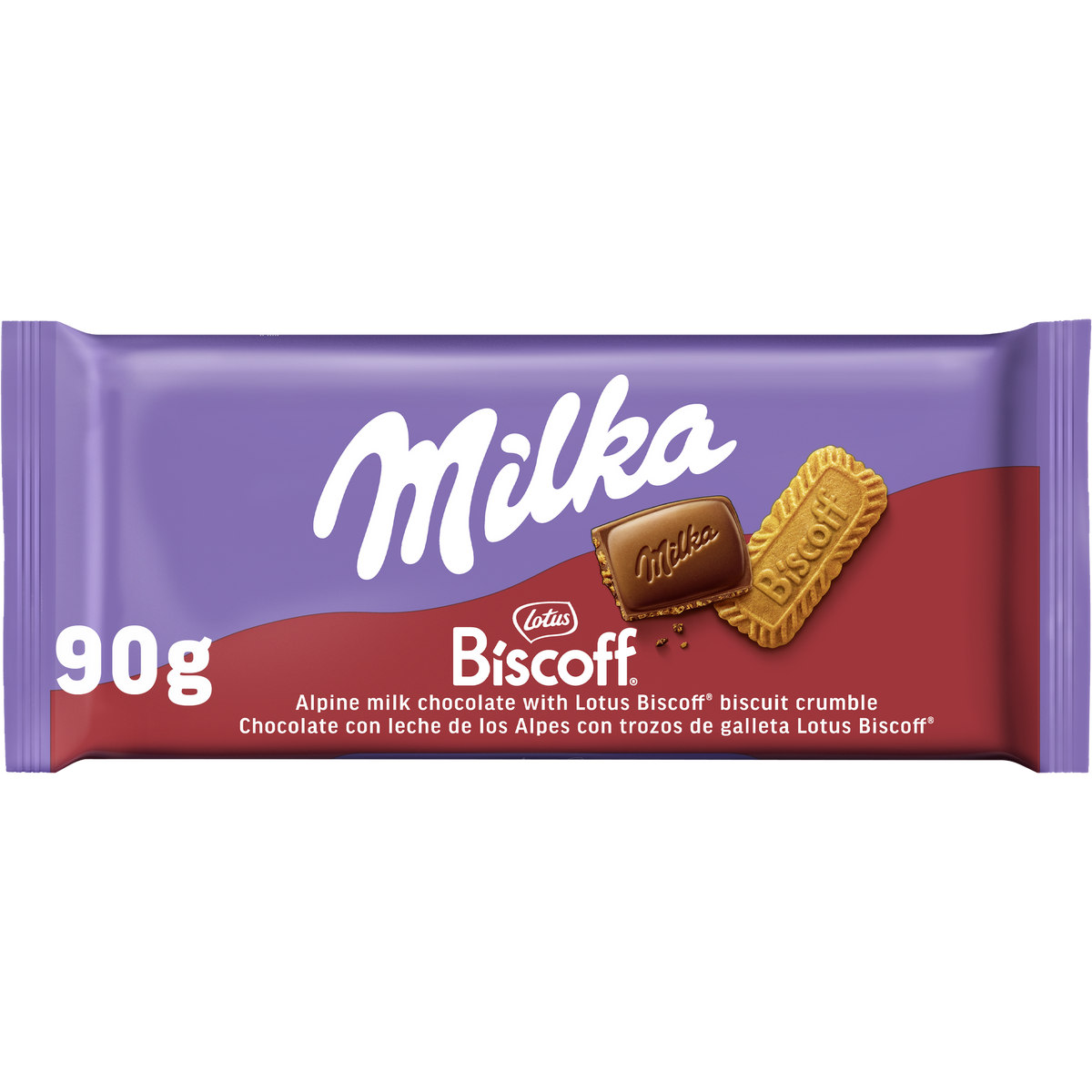 Chocolate leche c/galleta biscoff Milka 90g