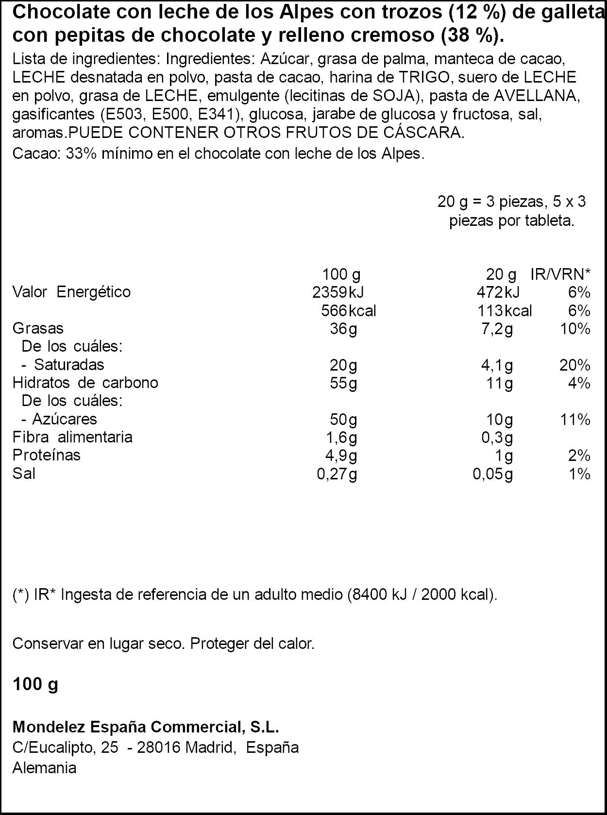 Chocolate chips ahoy Milka 100g