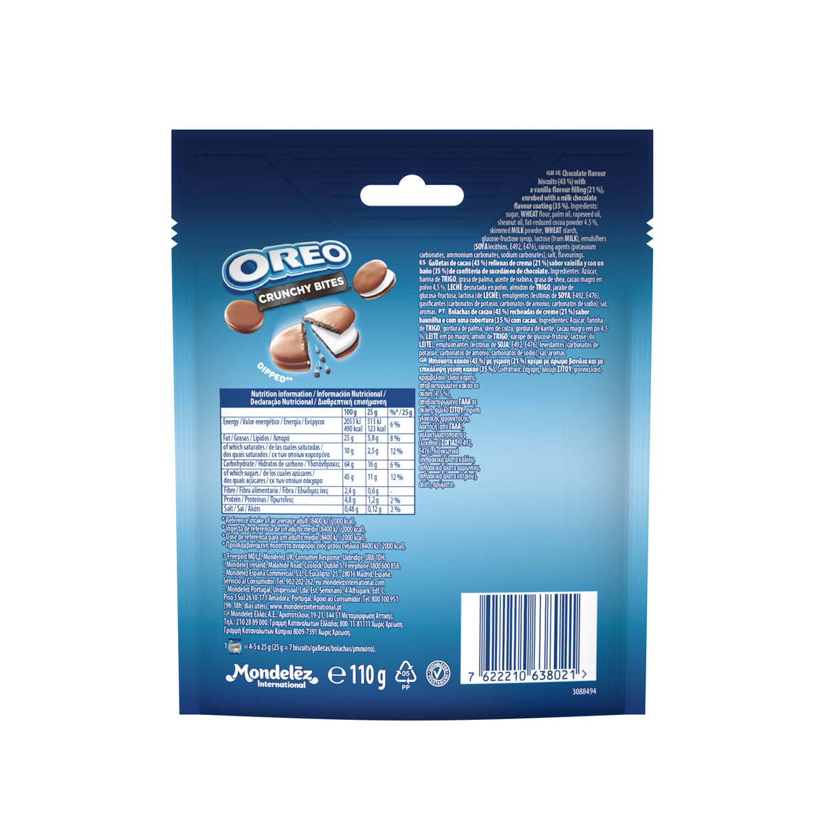 Galleta crunchy bites dipped Oreo 110g