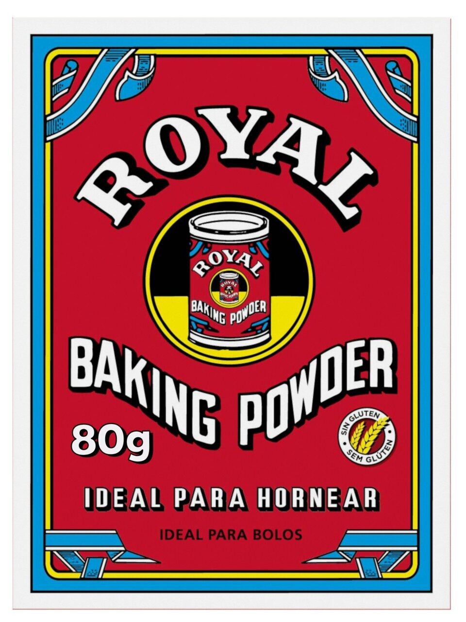 Preparado en polvo con gasifacante para hornear Royal 80g