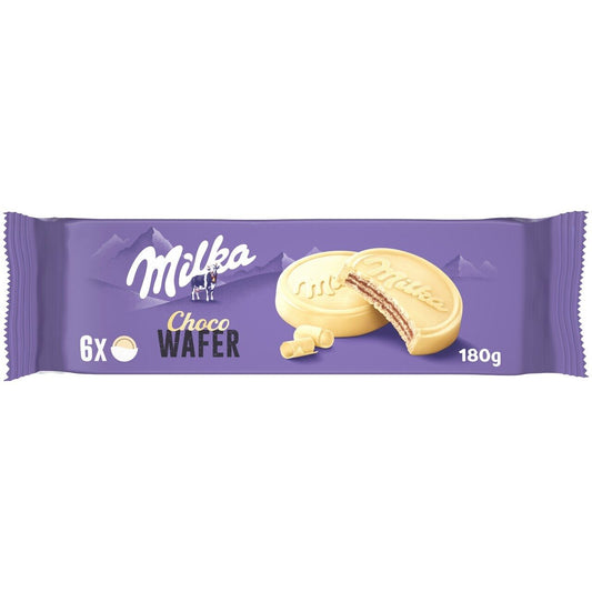 Gall.Milka chwafer white lu 180 white Milka 180g La Despensa