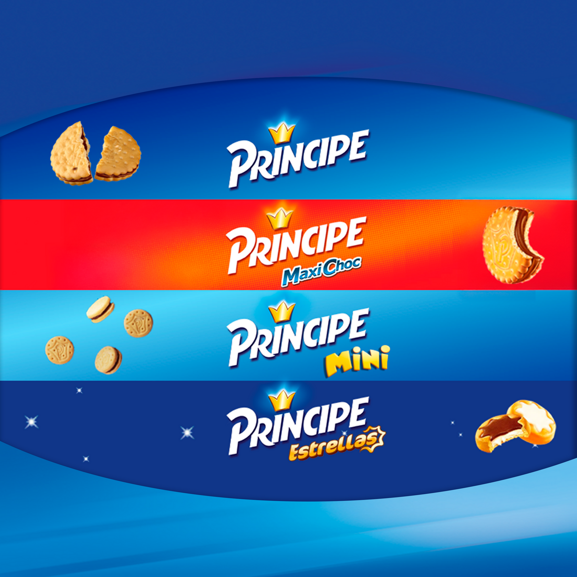 Galleta rellena mini Príncipe p4 40g/u