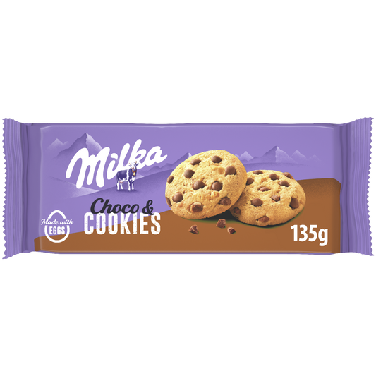 Galleta c/pepitas chocolate Milka 135g La Despensa