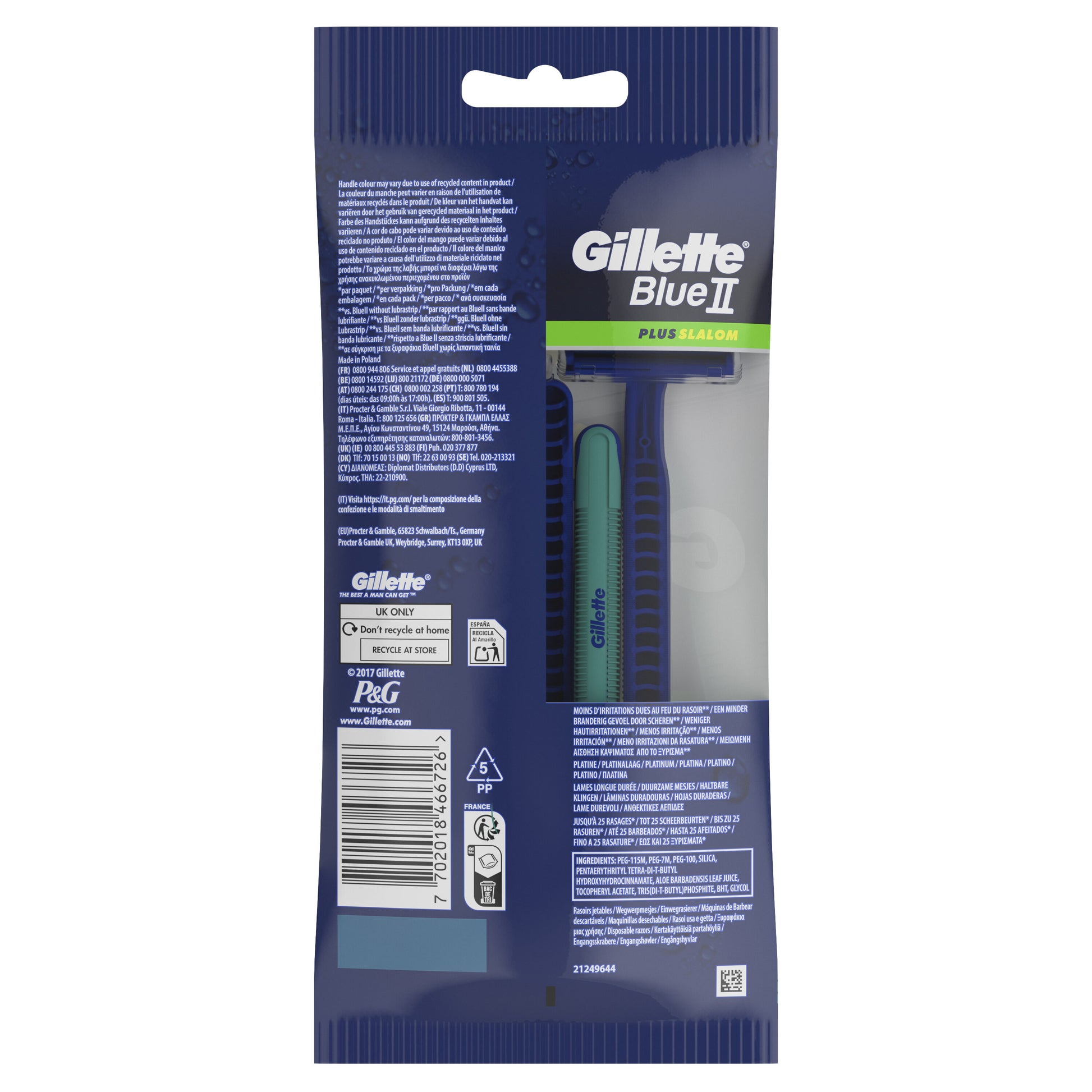 Maquinilla desechable blue 2 plus Gillette 5