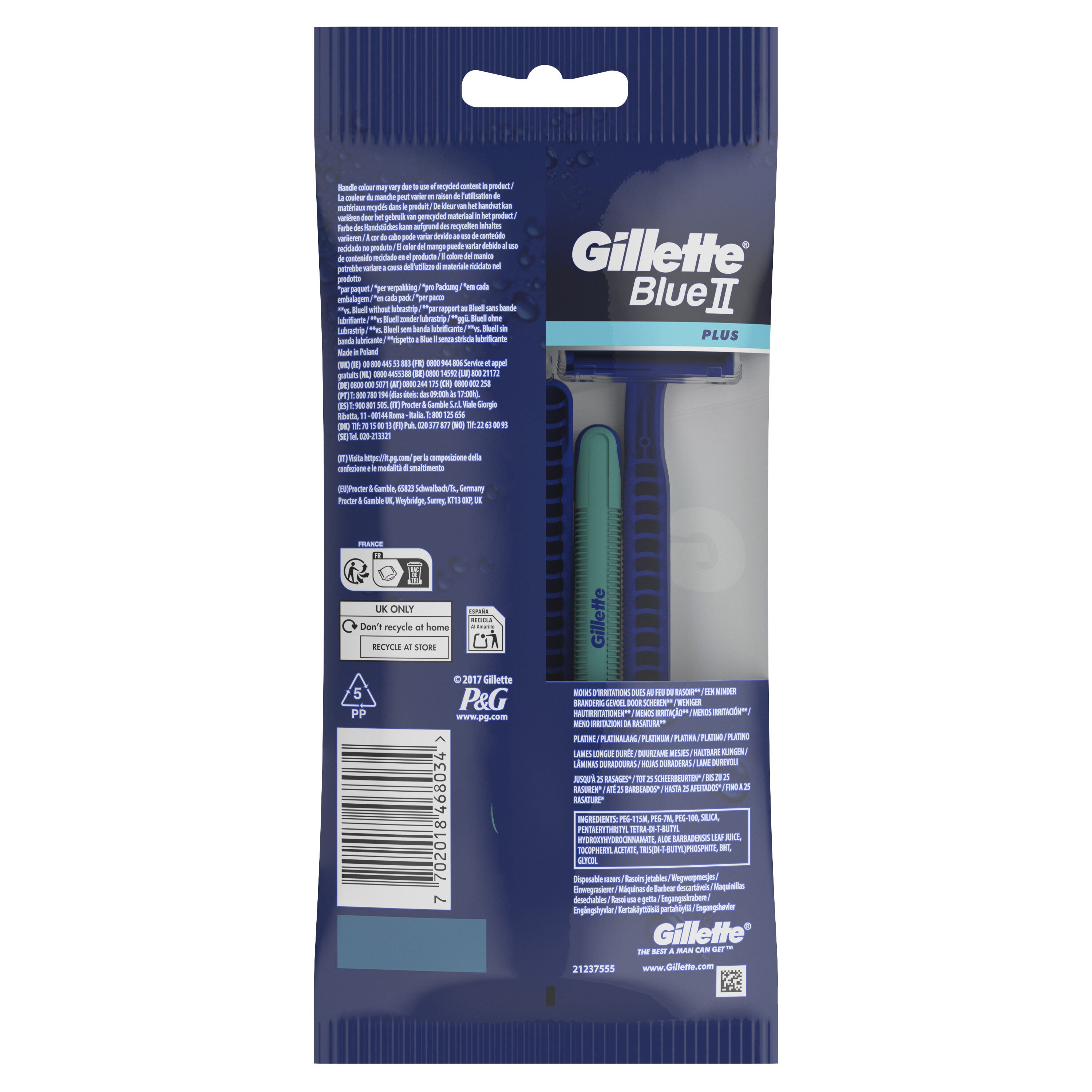 Maquinilla desechable blue 2 plus Gillette 5