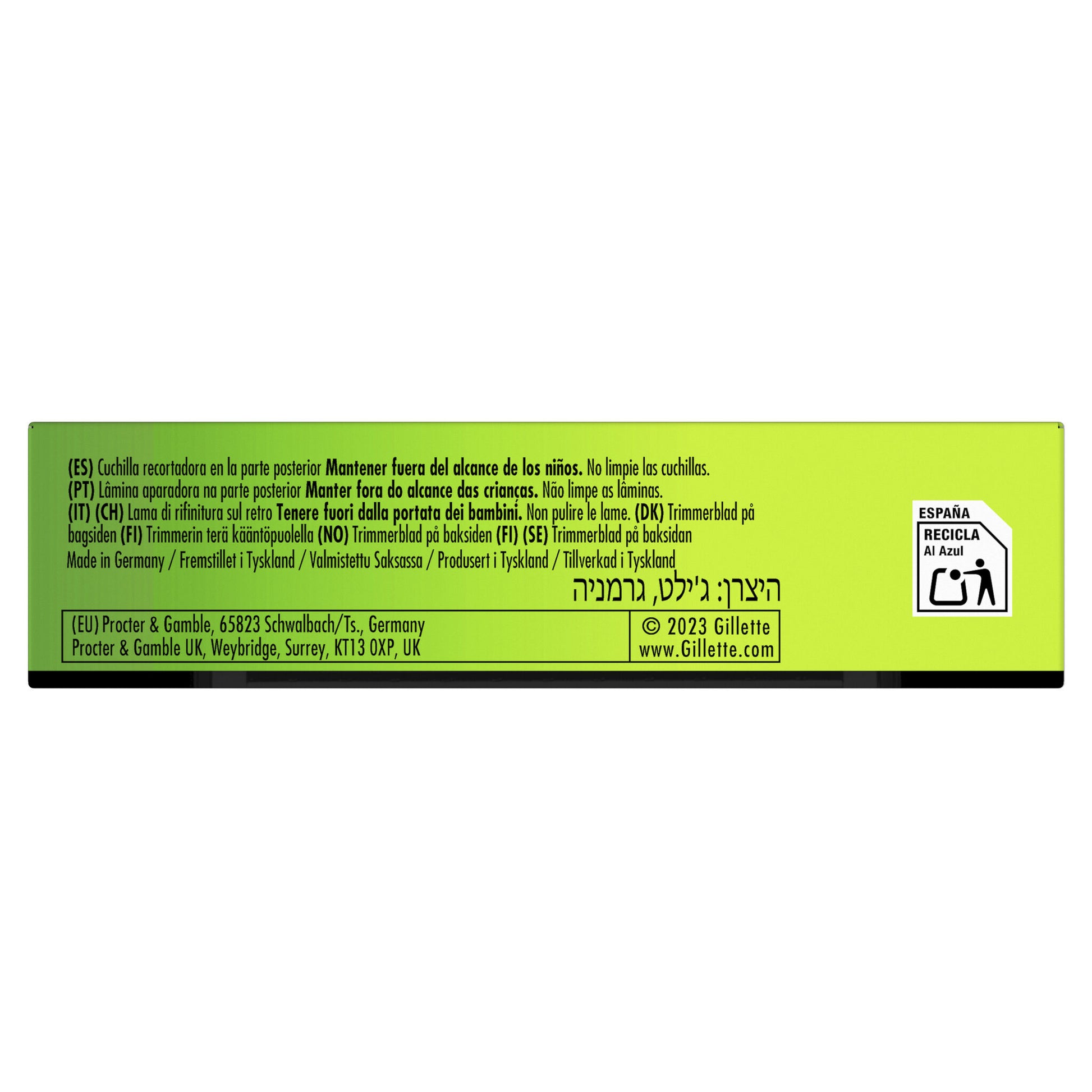 Recambio maquinilla labs Gillette fusion5 4u