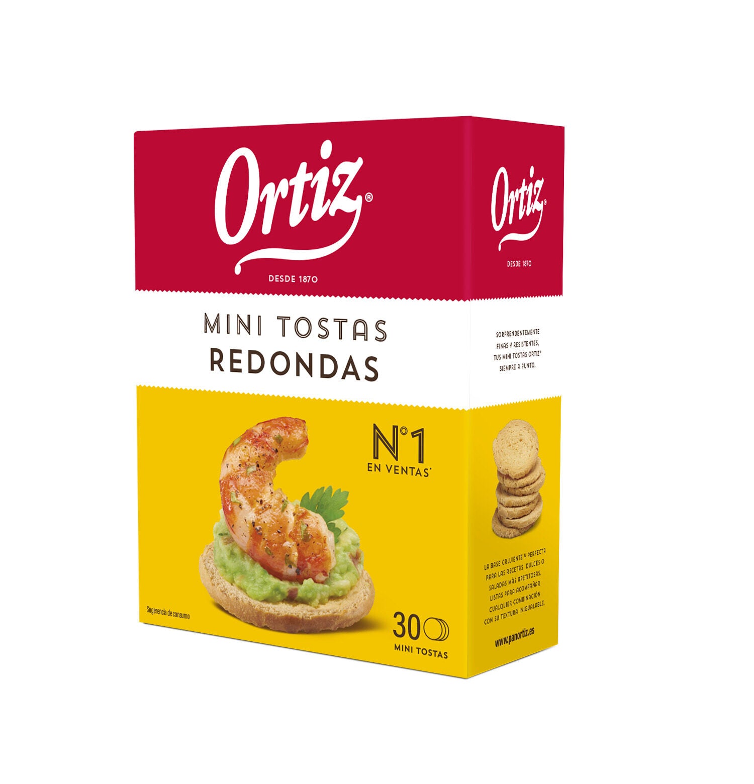 Mini tosta redonda Ortiz 100g