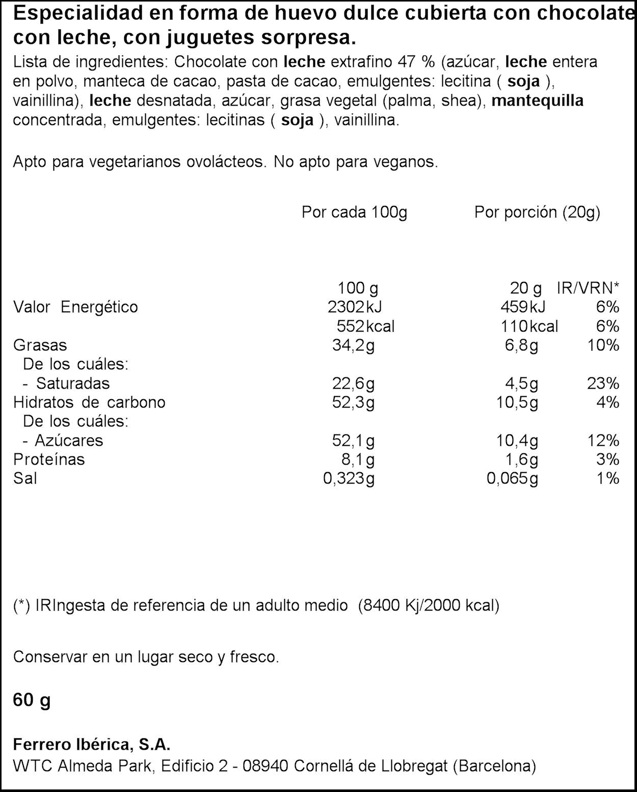 HUEVO SORPRESA DE CHOCOLATE KINDER P3