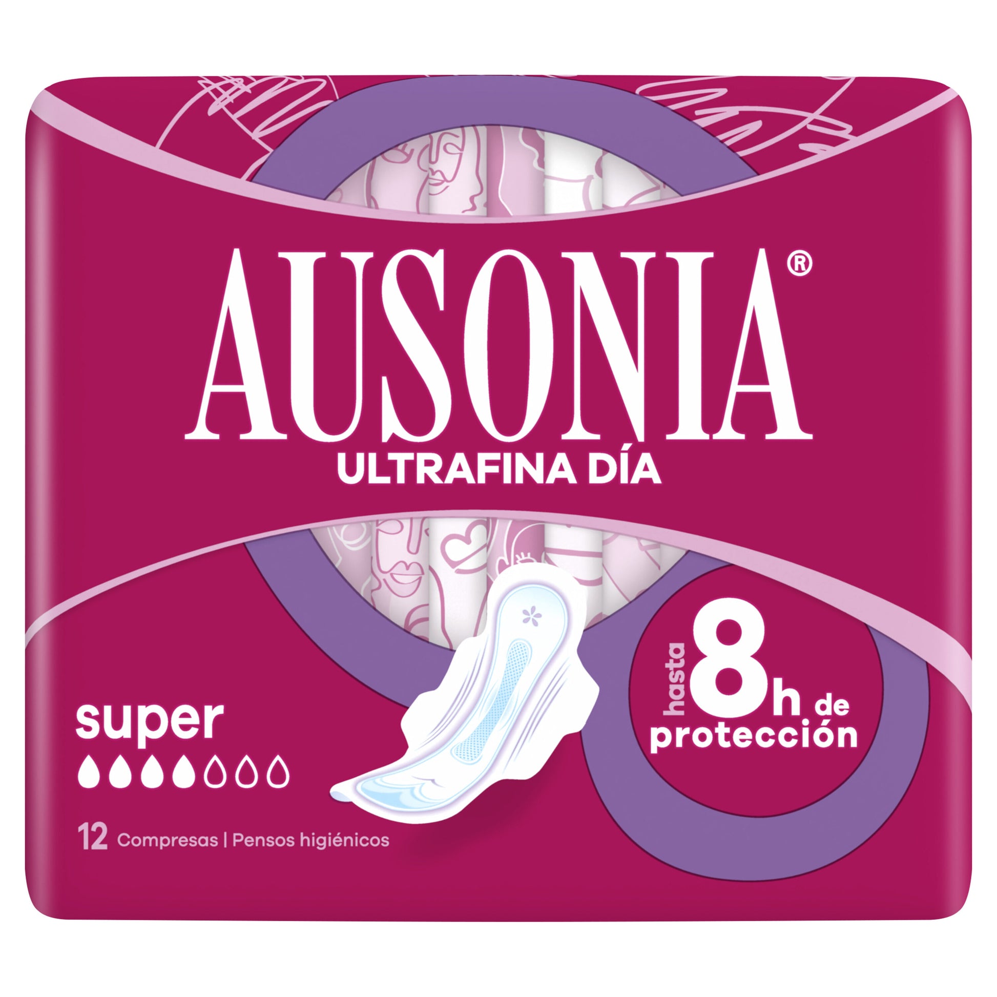 Compresa super alas air dry Ausonia 12u