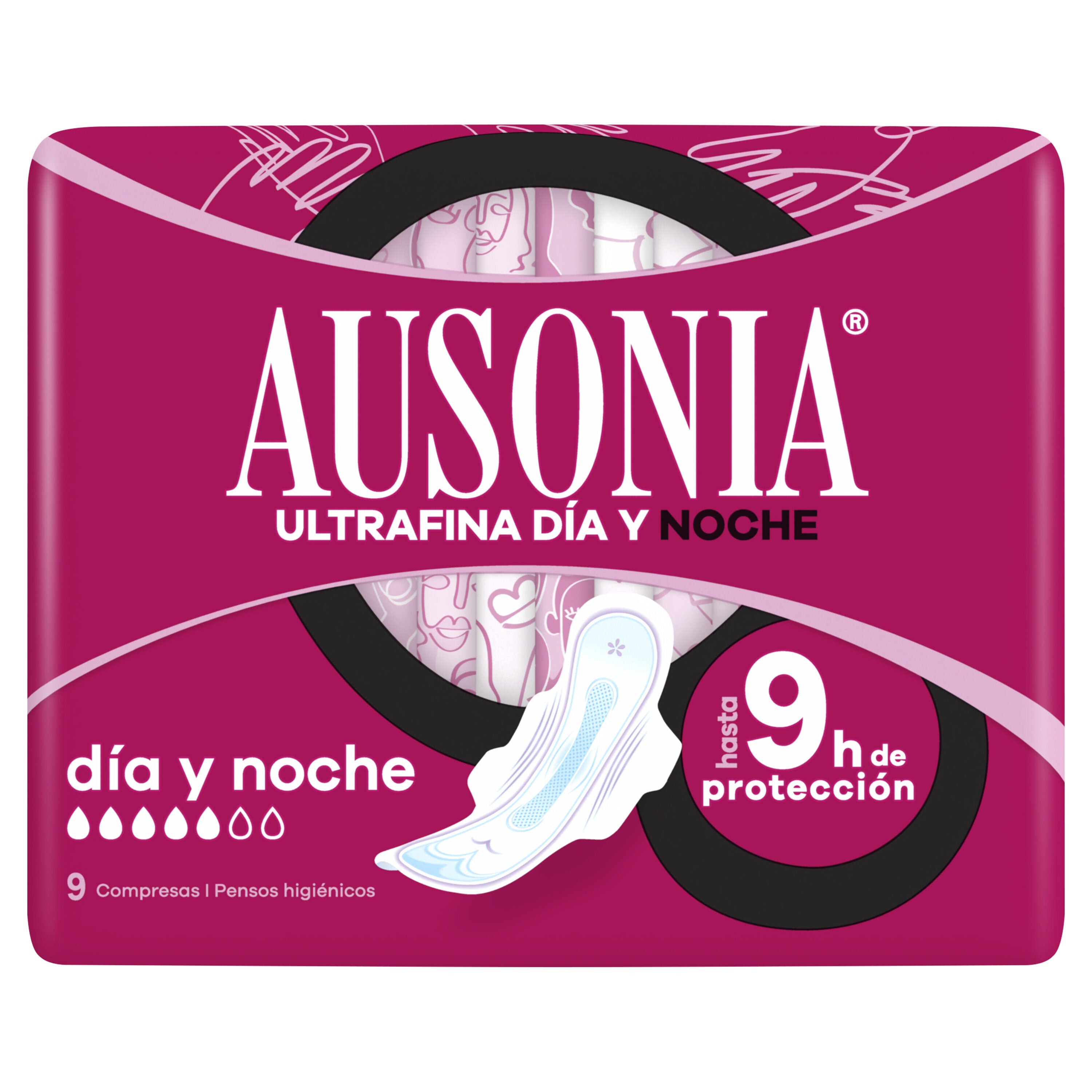 Compresa noche alas air dry Ausonia 9u