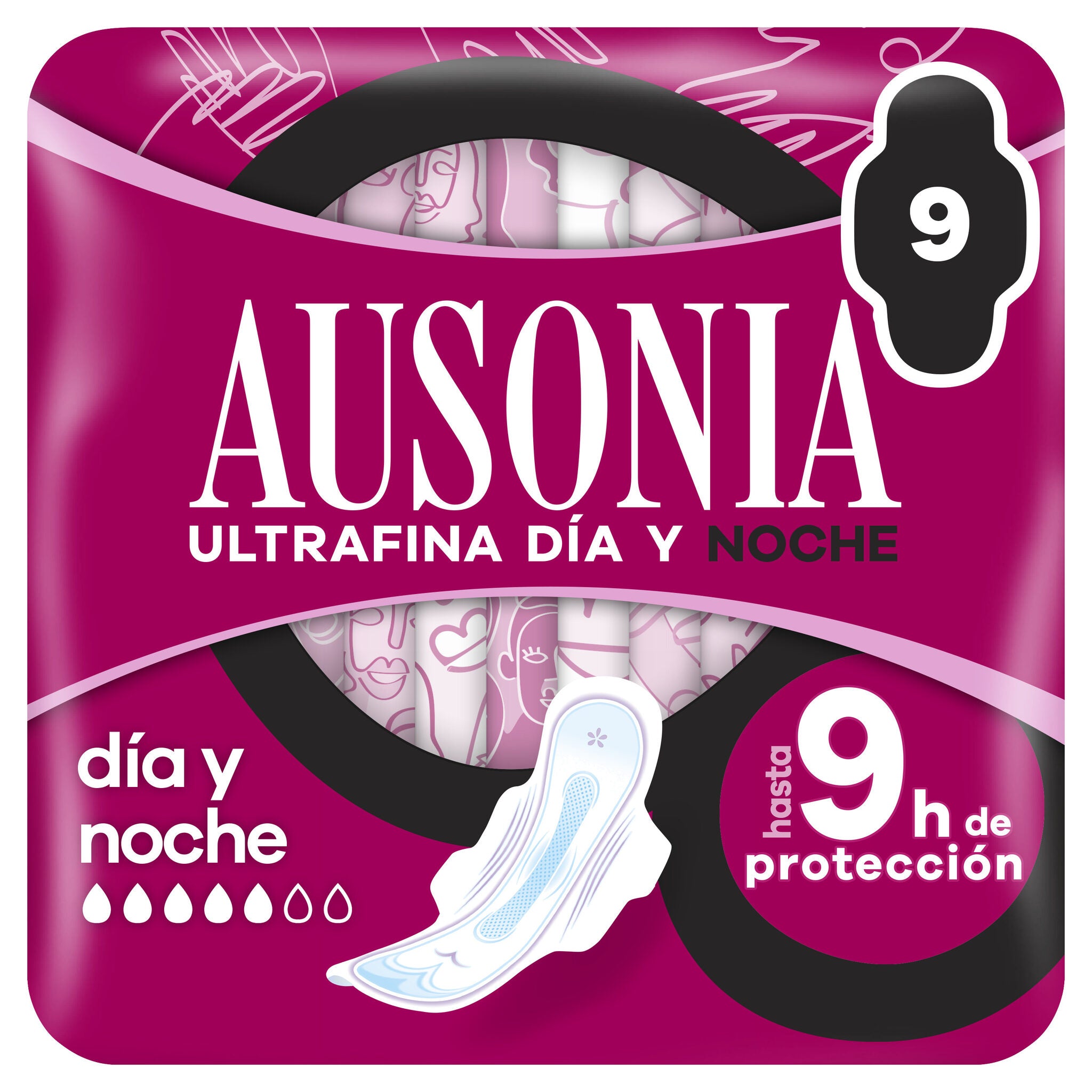 Compresa noche alas air dry Ausonia 9u