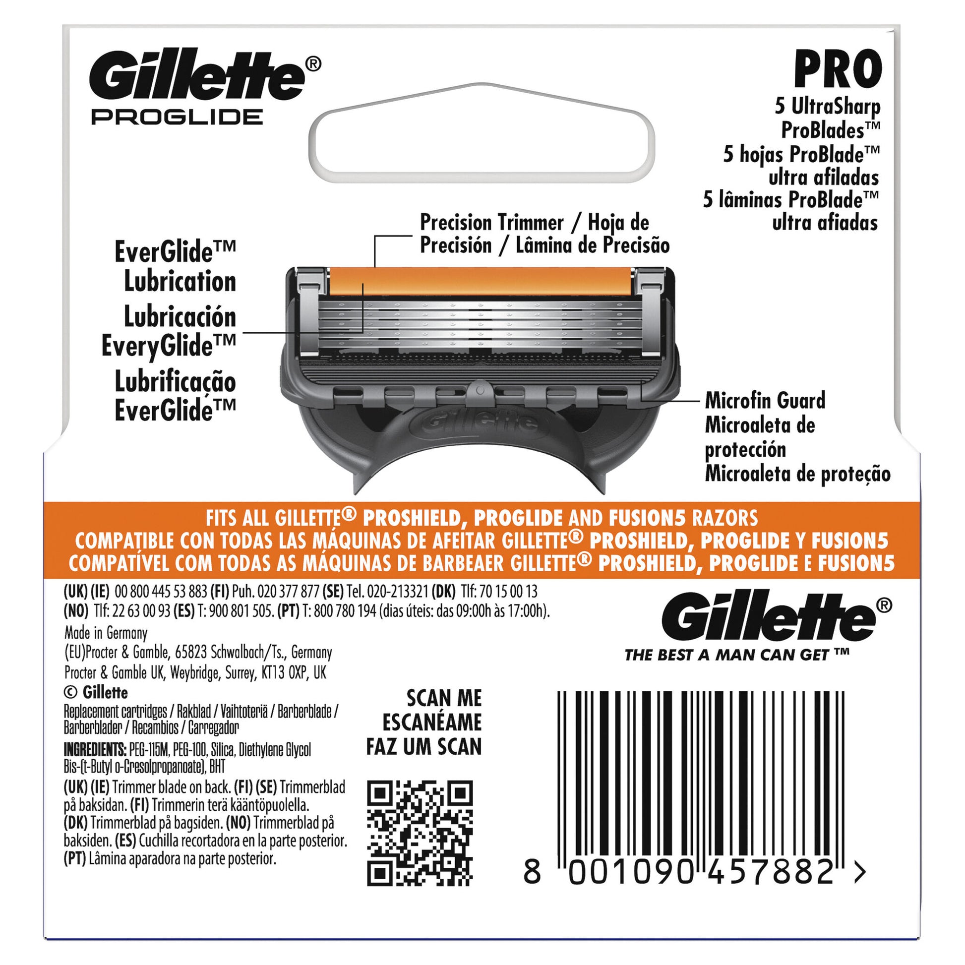 Recambio maquinilla proglide Gillette 4u