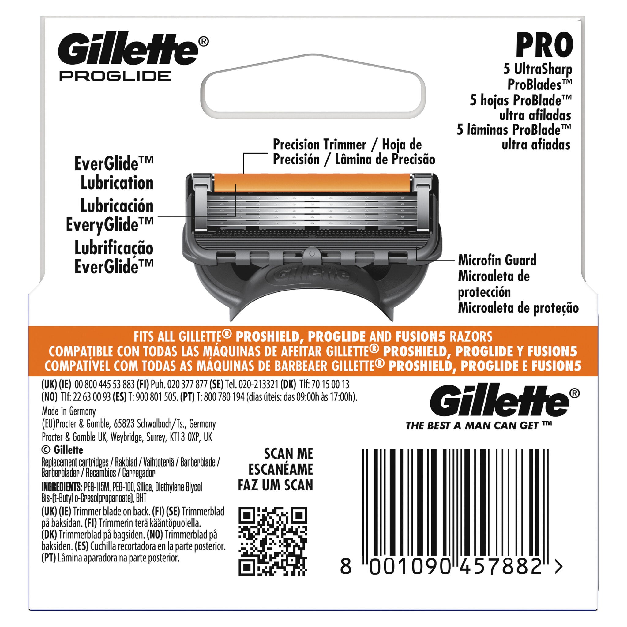 Recambio maquinilla proglide Gillette 4u