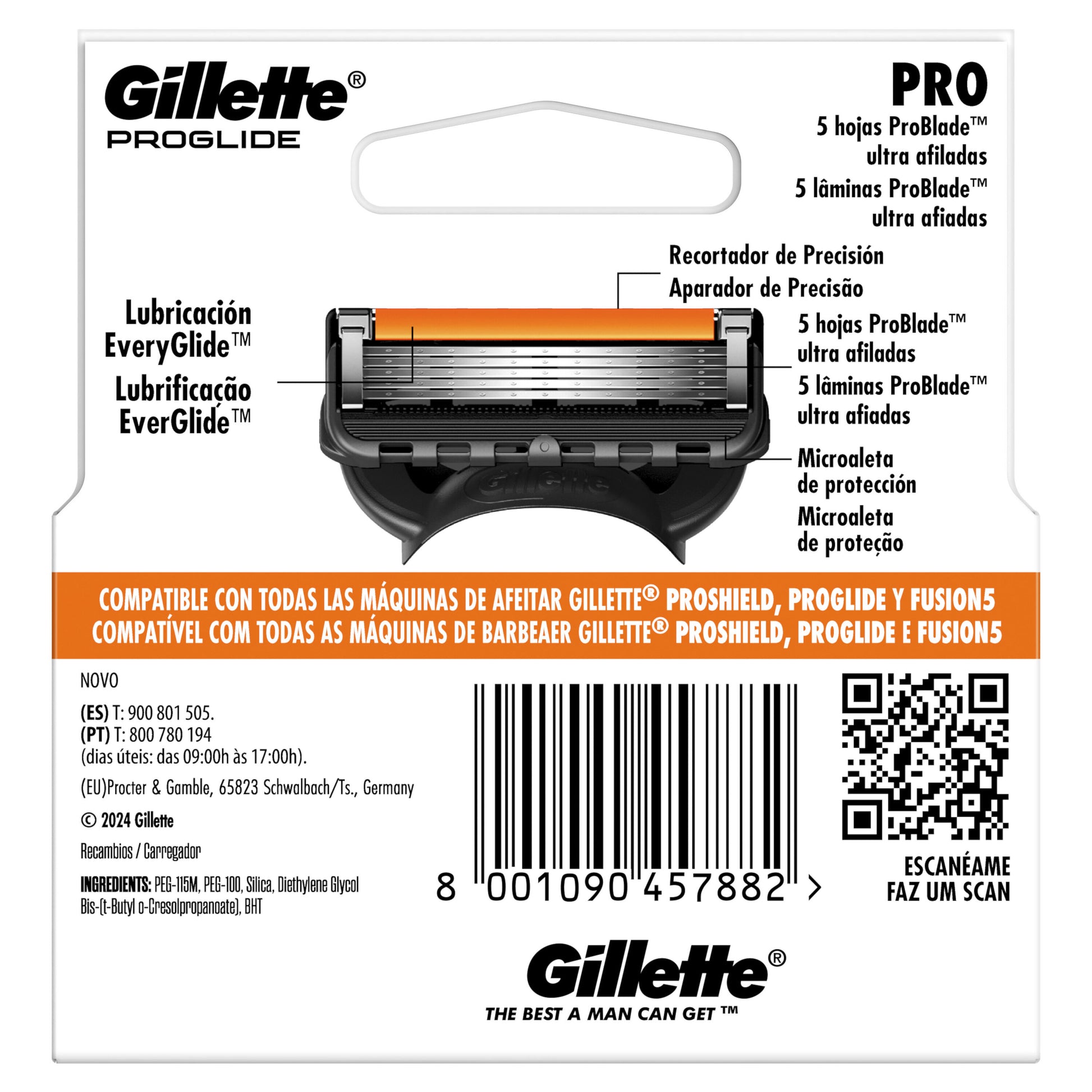 Recambio maquinilla proglide Gillette 4u