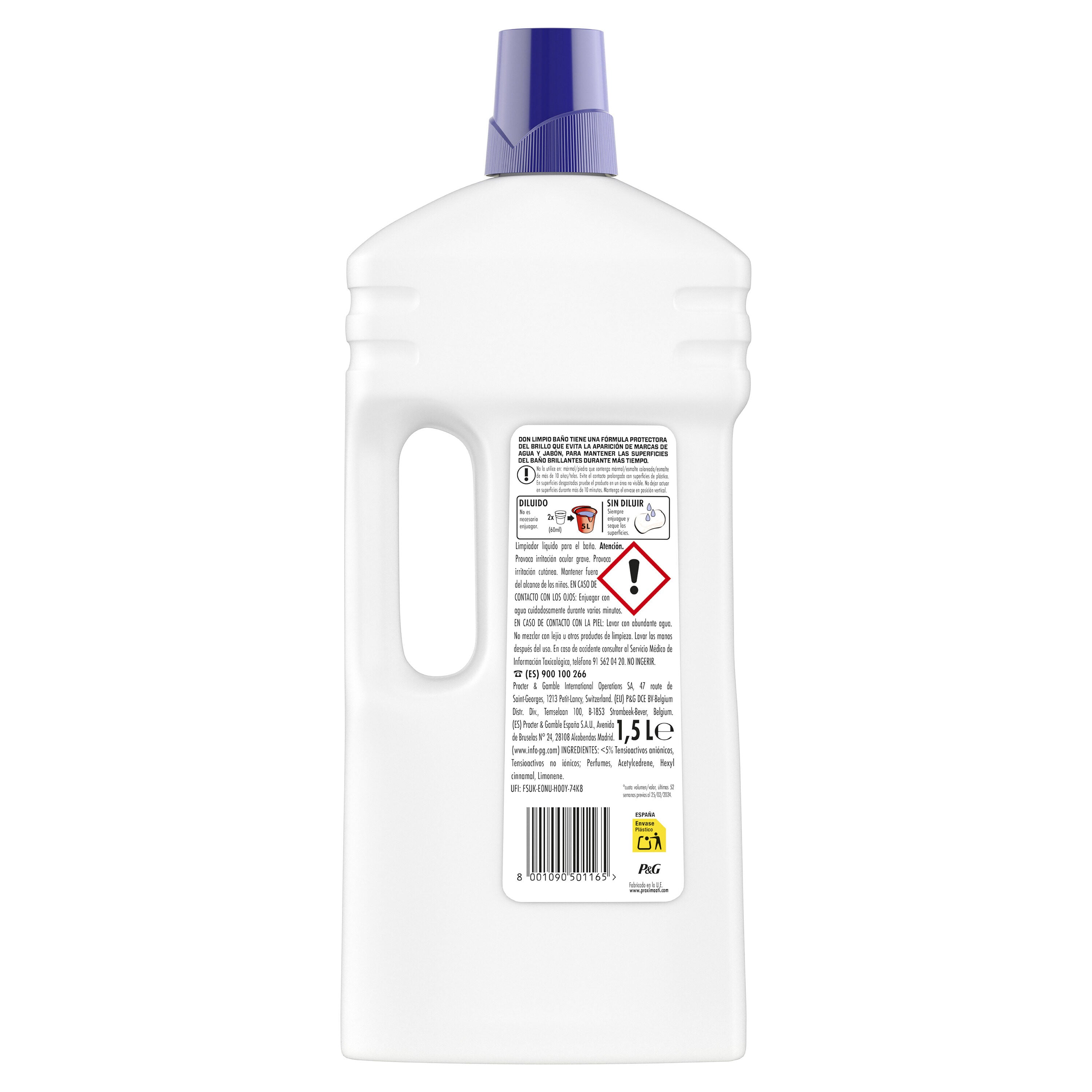 Limpiador baño brillo Don limpio 1.5l