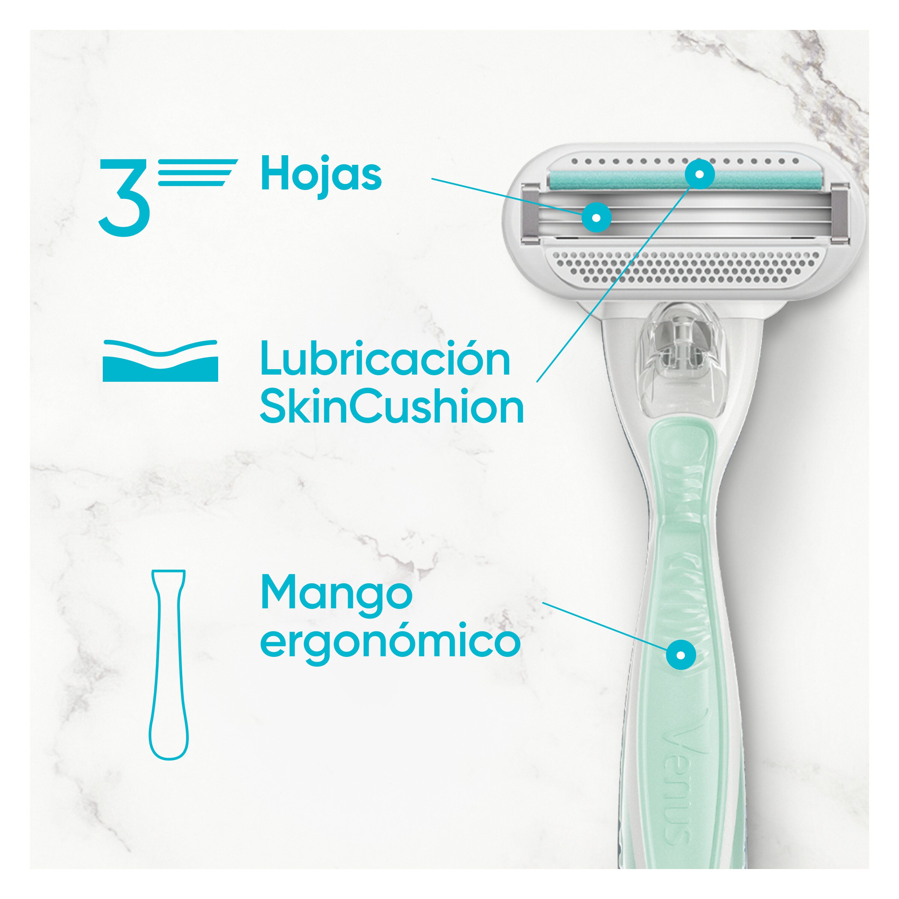 Recambios maquinilla smooth sensitive venus Gillette p4