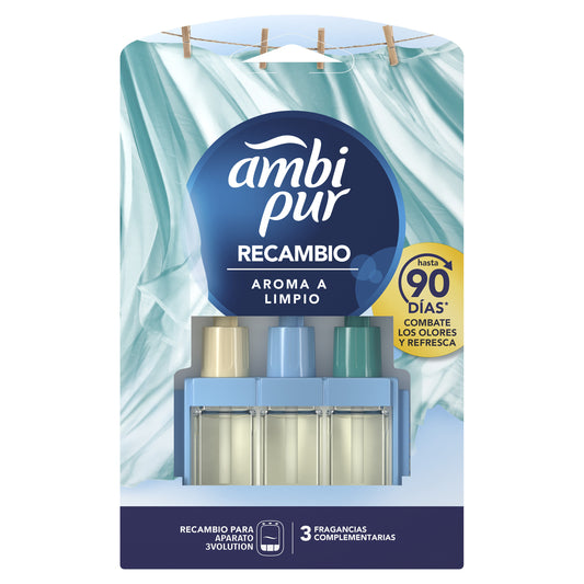Ambientador 3volution aroma limpio fresh Ambipur  1u La Despensa