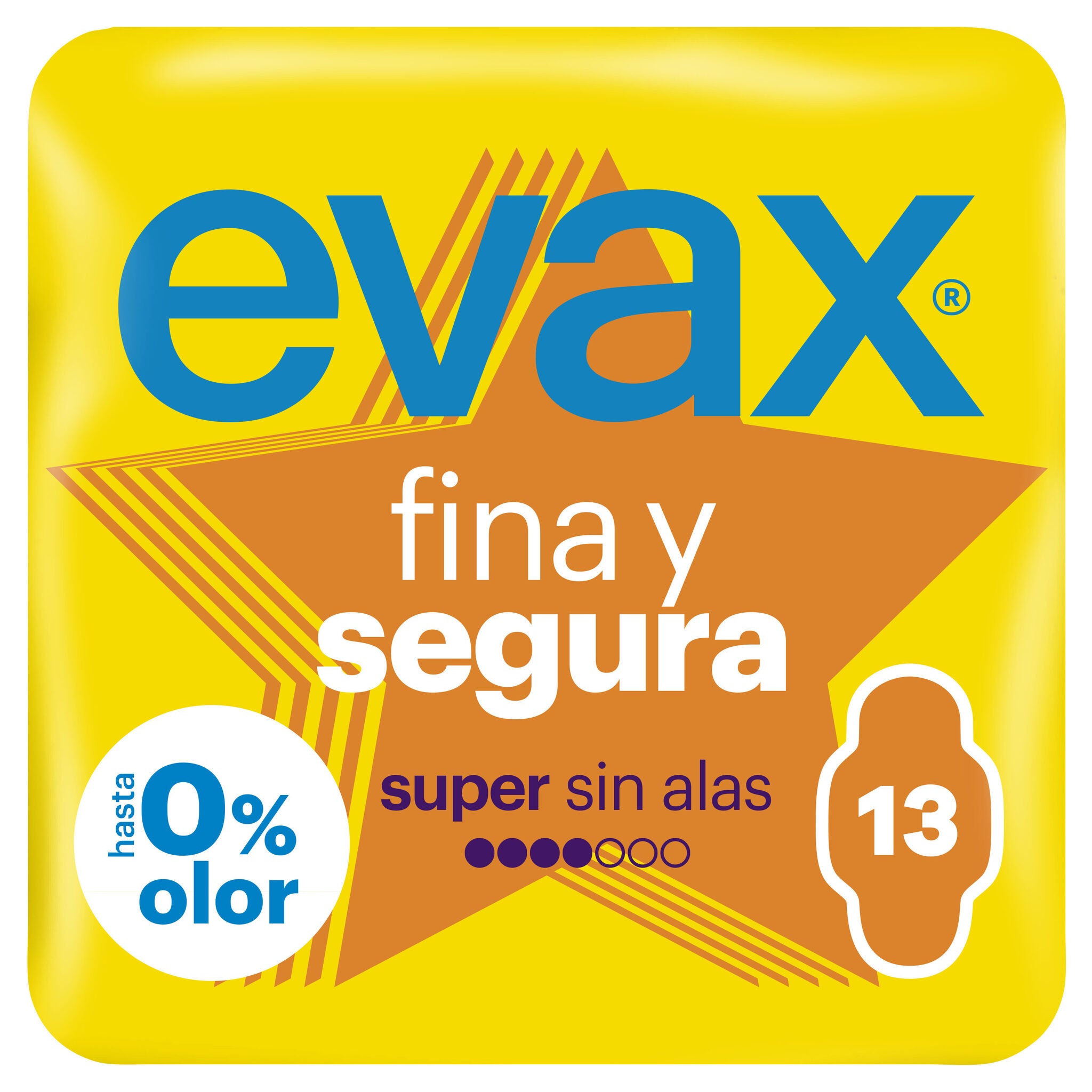 Compresa maxi fina y segura Evax 13u
