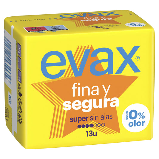 Compresa maxi fina y segura Evax 13u La Despensa